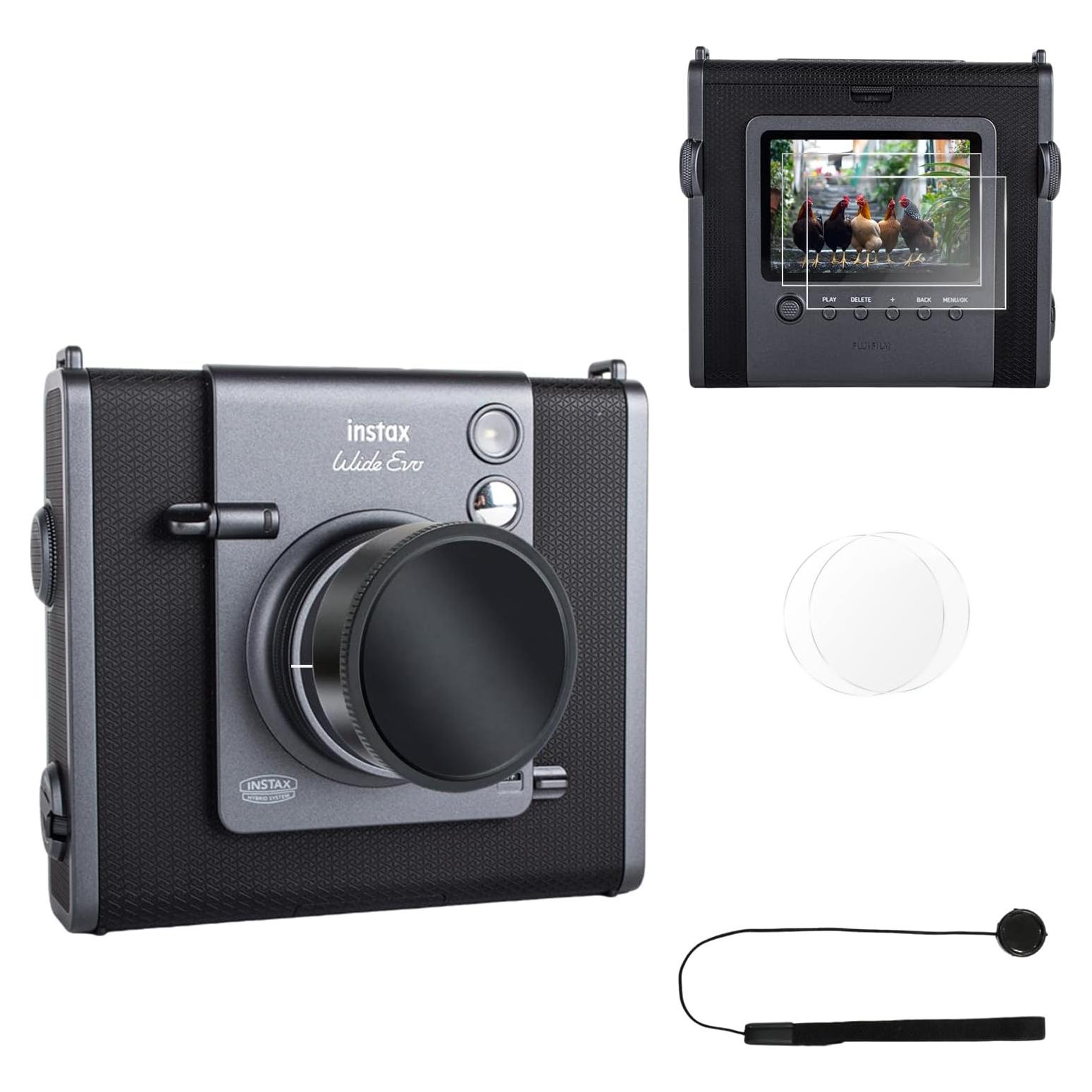 Protector de Pantalla y Tapa de Lente HIYQIN para Fujifilm Instax Wide EVO