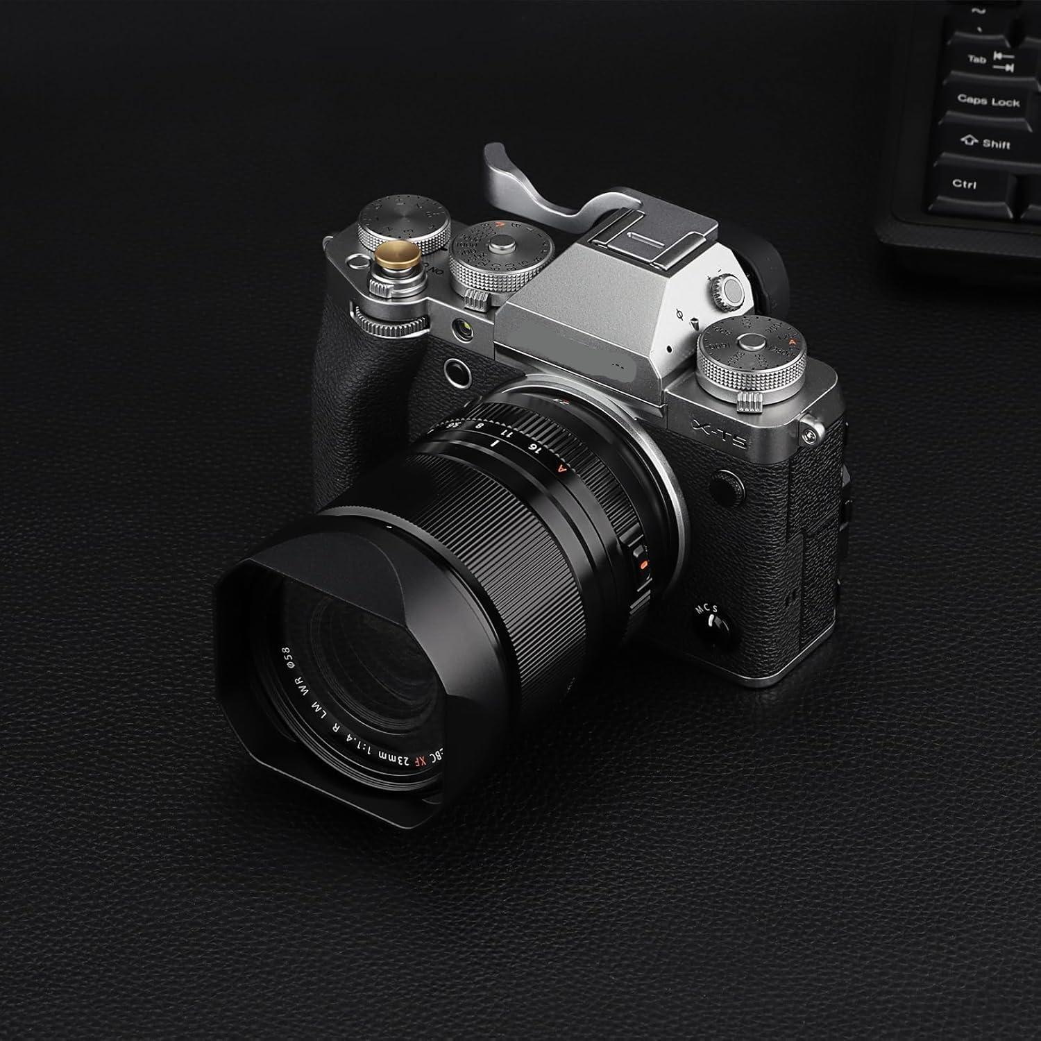 Capucha de Lente Cuadrada Metal Haoge para Fujifilm 58MM