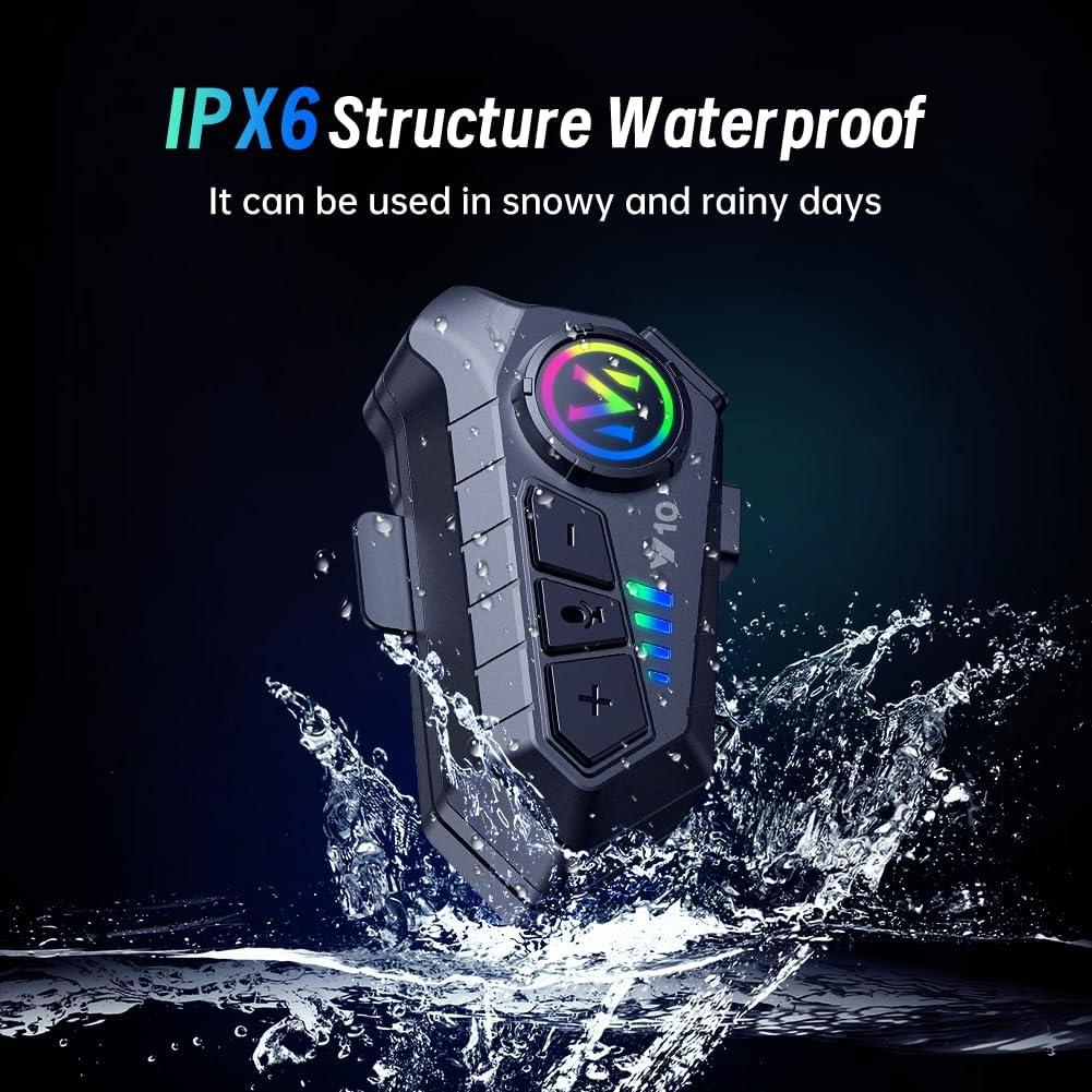 Auricular Bluetooth WNJACO Y10 para Motocicleta IPX6