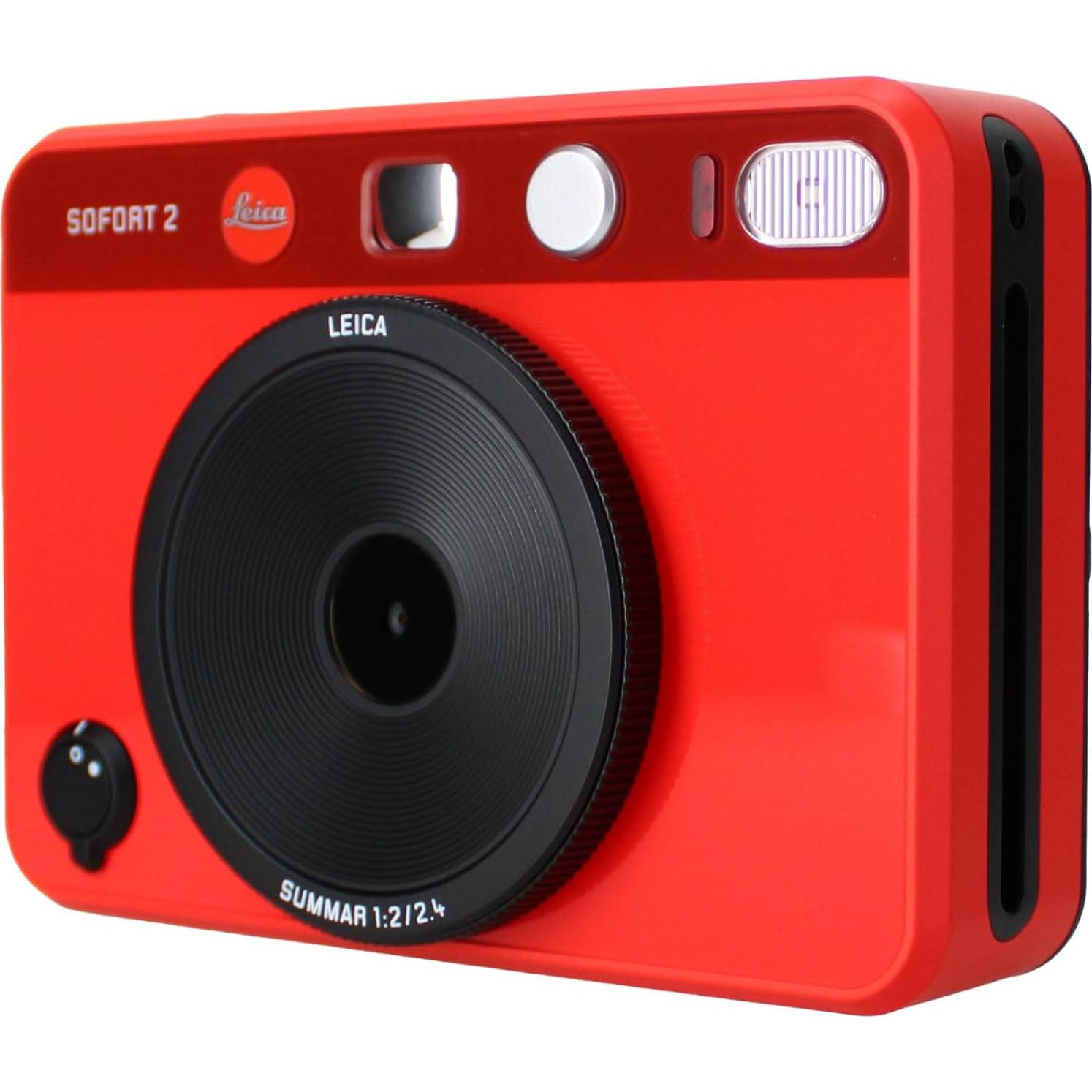 Cámara Instantánea Híbrida Leica SOFORT 2 Rojo + Accesorios