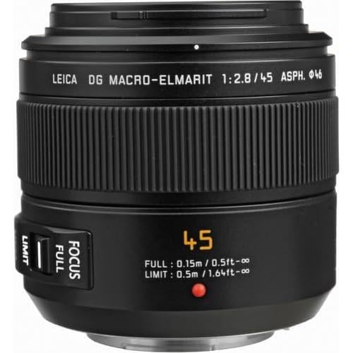 Lente Panasonic Leica DG Macro-Elmarit 45mm f/2.8 + Kit de Filtros