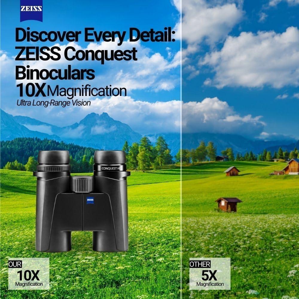 Binoculares Zeiss Conquest HDX 10x32 90% Transm. Luz Negro