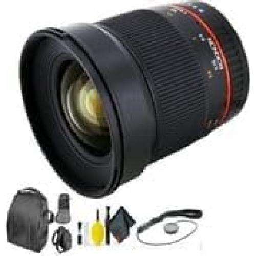 Lente Rokinon 16mm f/2.0 para Fujifilm X + Kit de limpieza