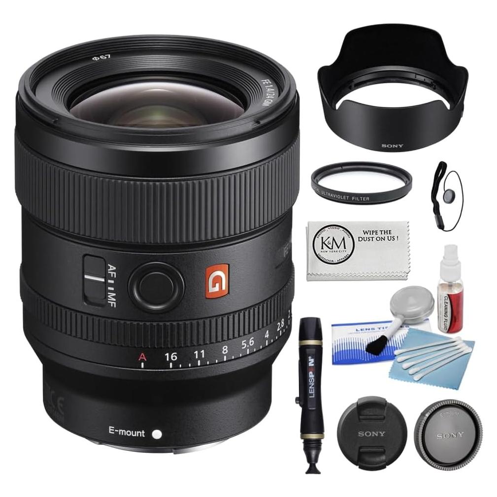 Lente Sony FE 24mm f/1.4 GM + Kit de limpieza 6 piezas
