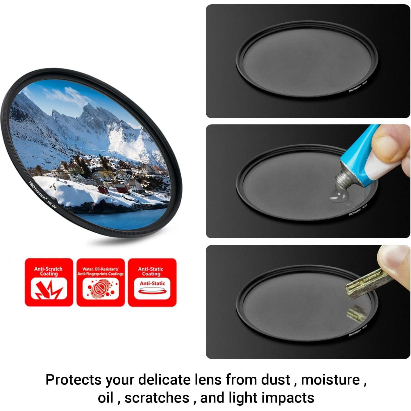 Filtro UV PROfezzion 55mm Ultradelgado para Cámaras