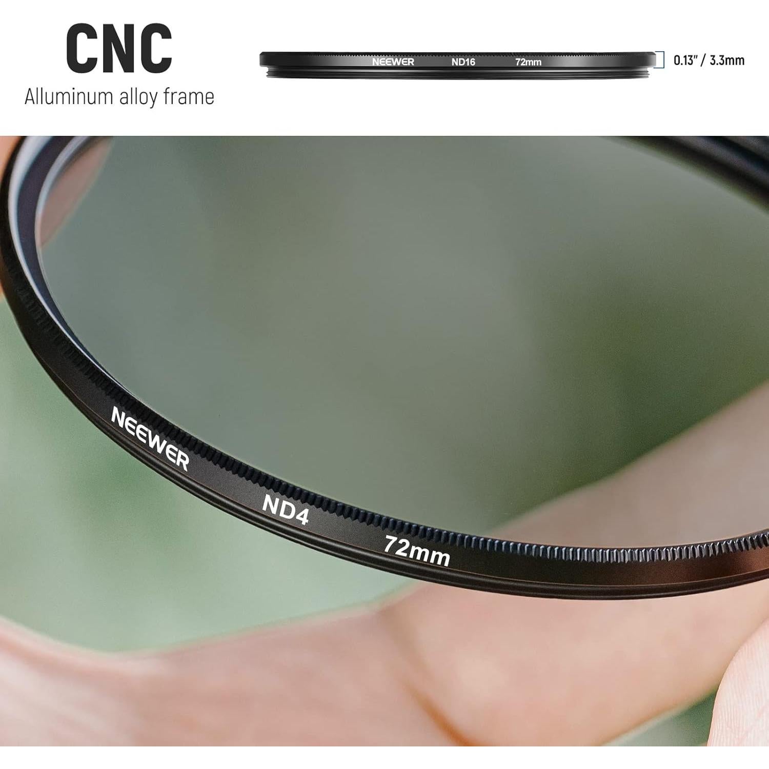 Kit de Filtros ND 72mm NEEWER con Bolígrafo de Limpieza