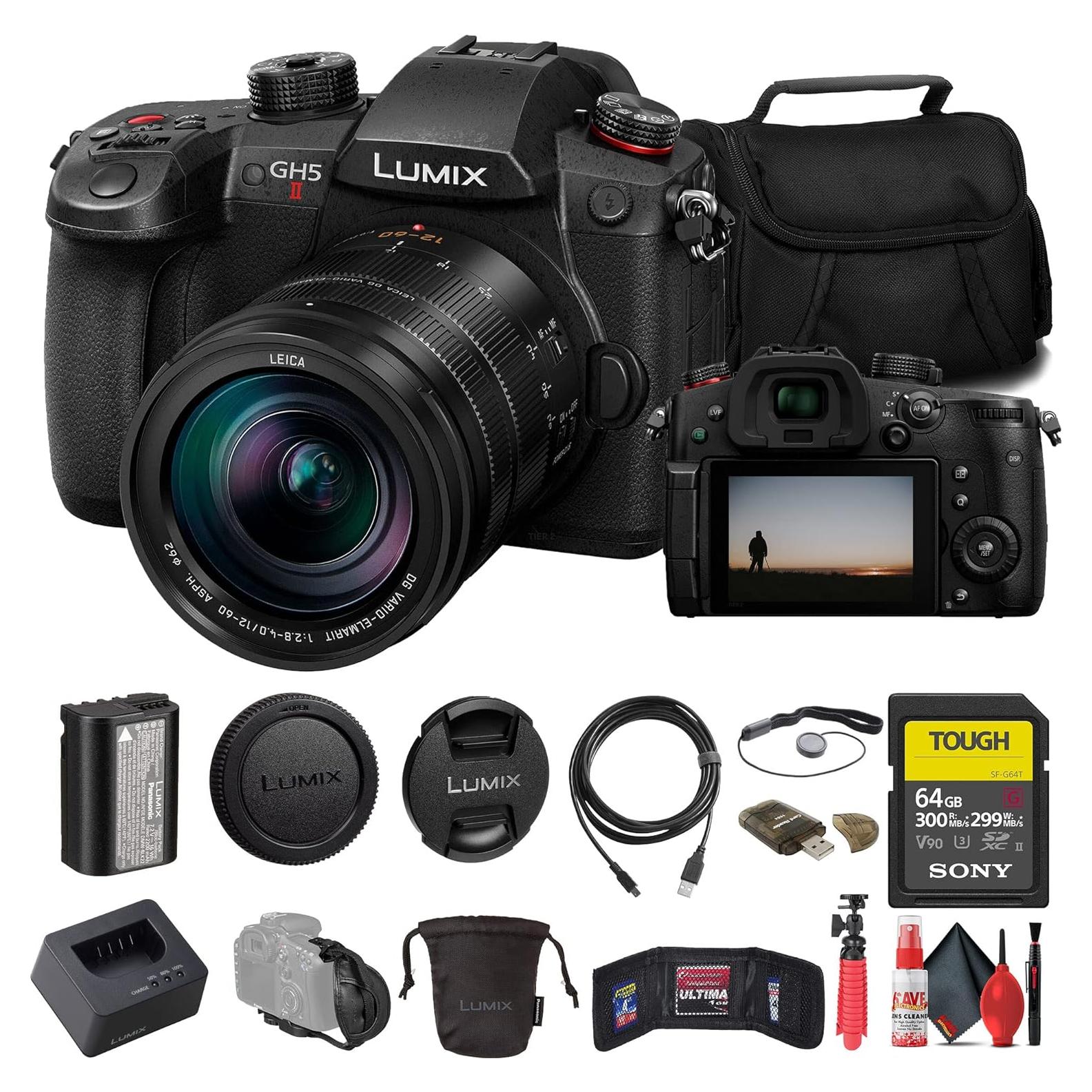 Cámara sin Espejo Panasonic Lumix GH5 II + Lente 12-60mm + Accesorios