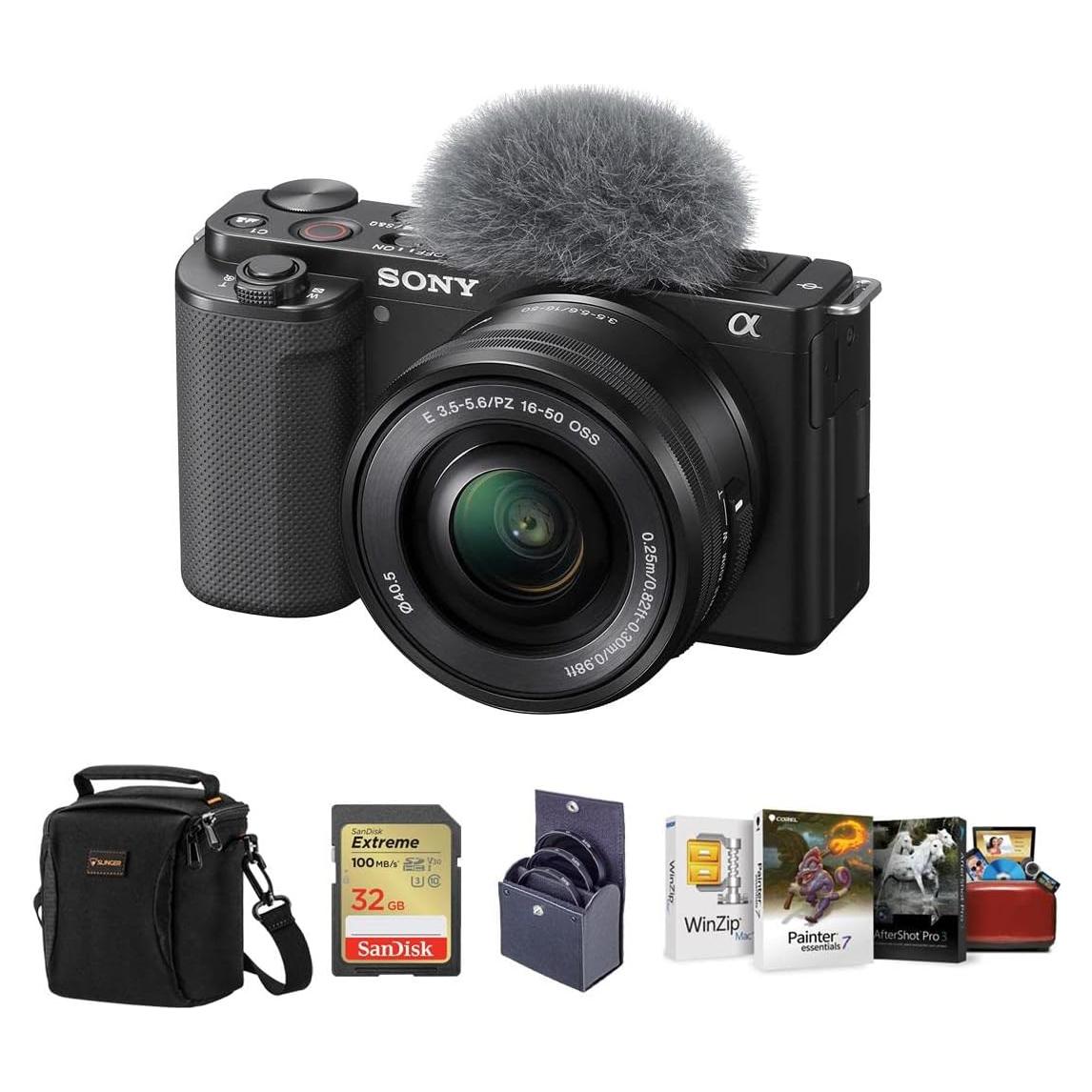 Cámara Sin Espejo Sony ZV-E10 24.2MP 16-50mm Negro con Accesorios