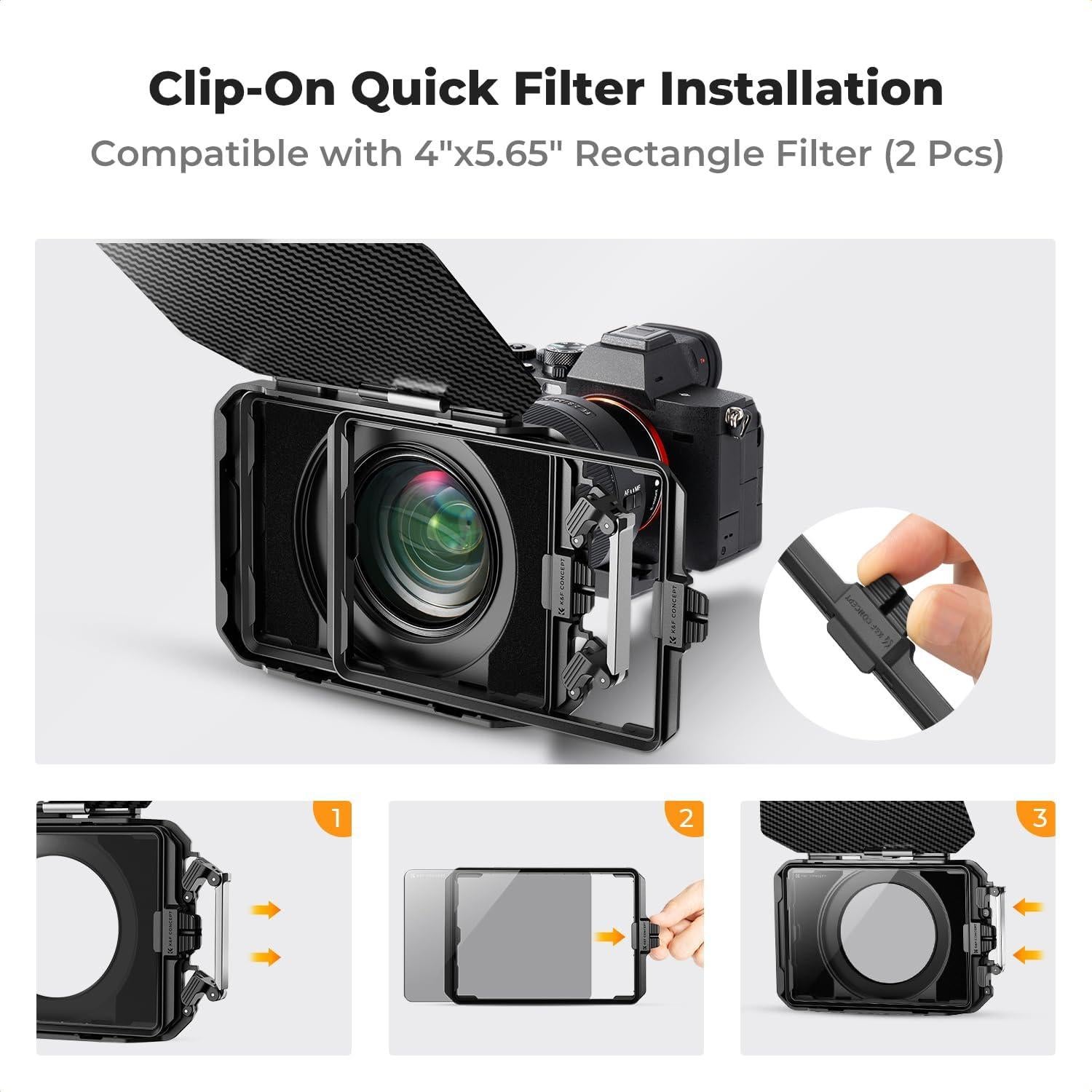 Caja Matte K&F Concept para Cámara DSLR con Filtros 67-95mm