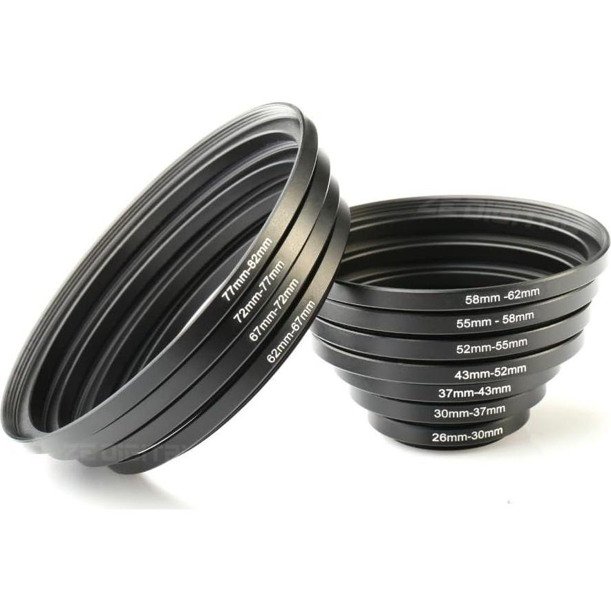 Juego de Anillos de Paso de Metal K&F Concept 11 Piezas 26-82mm