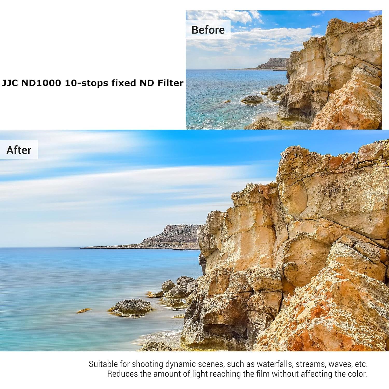 Filtro ND JJC 40.5mm ND1000 Fijo 10 Paradas para Cámaras Sony