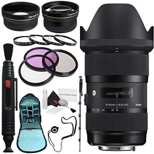 Lente Sigma 18-35mm f/1.8 DC HSM Art para Nikon + Kit de Filtros 72mm