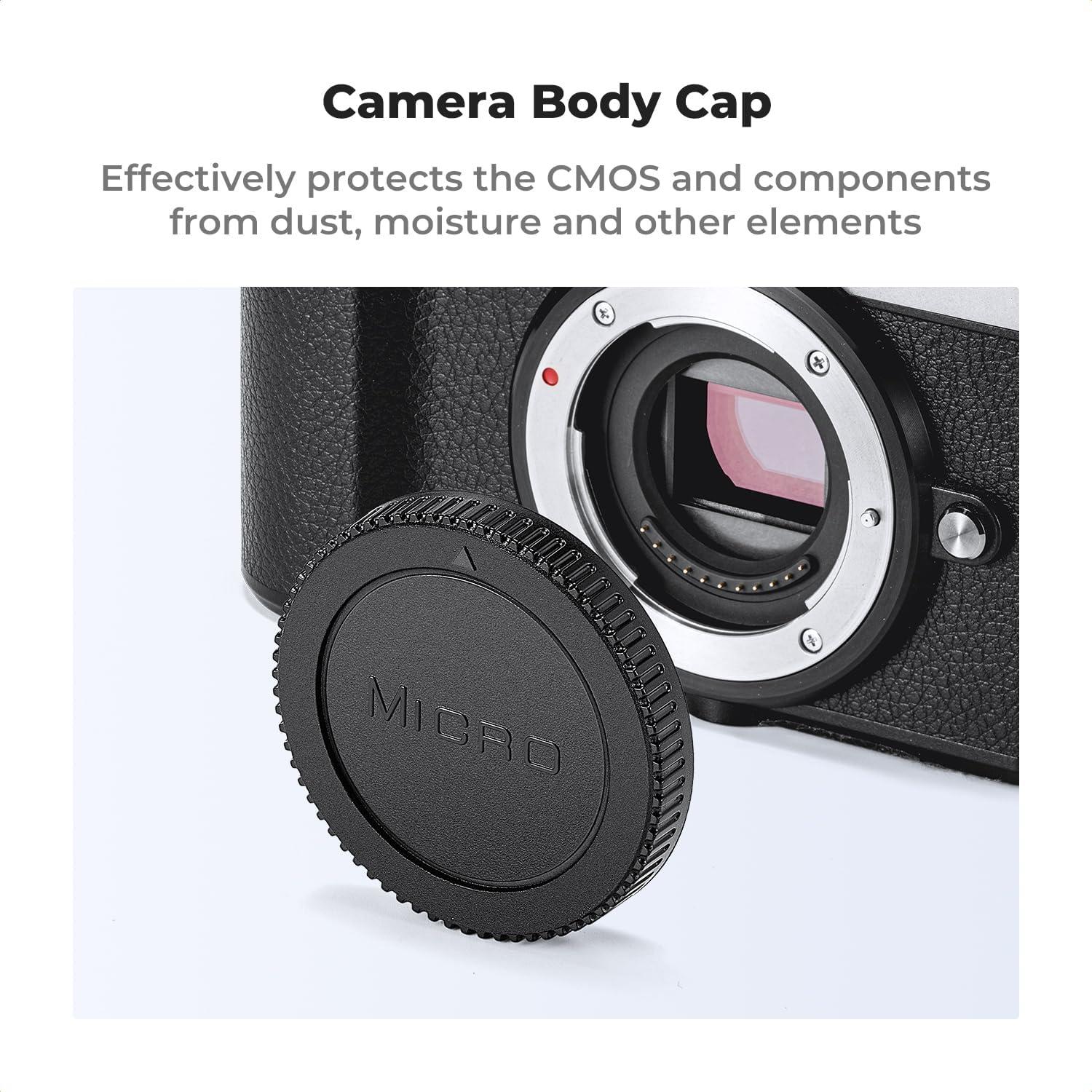 Kit de Tapa de Cuerpo y Lente K&F Concept M4/3 para Olympus y Panasonic