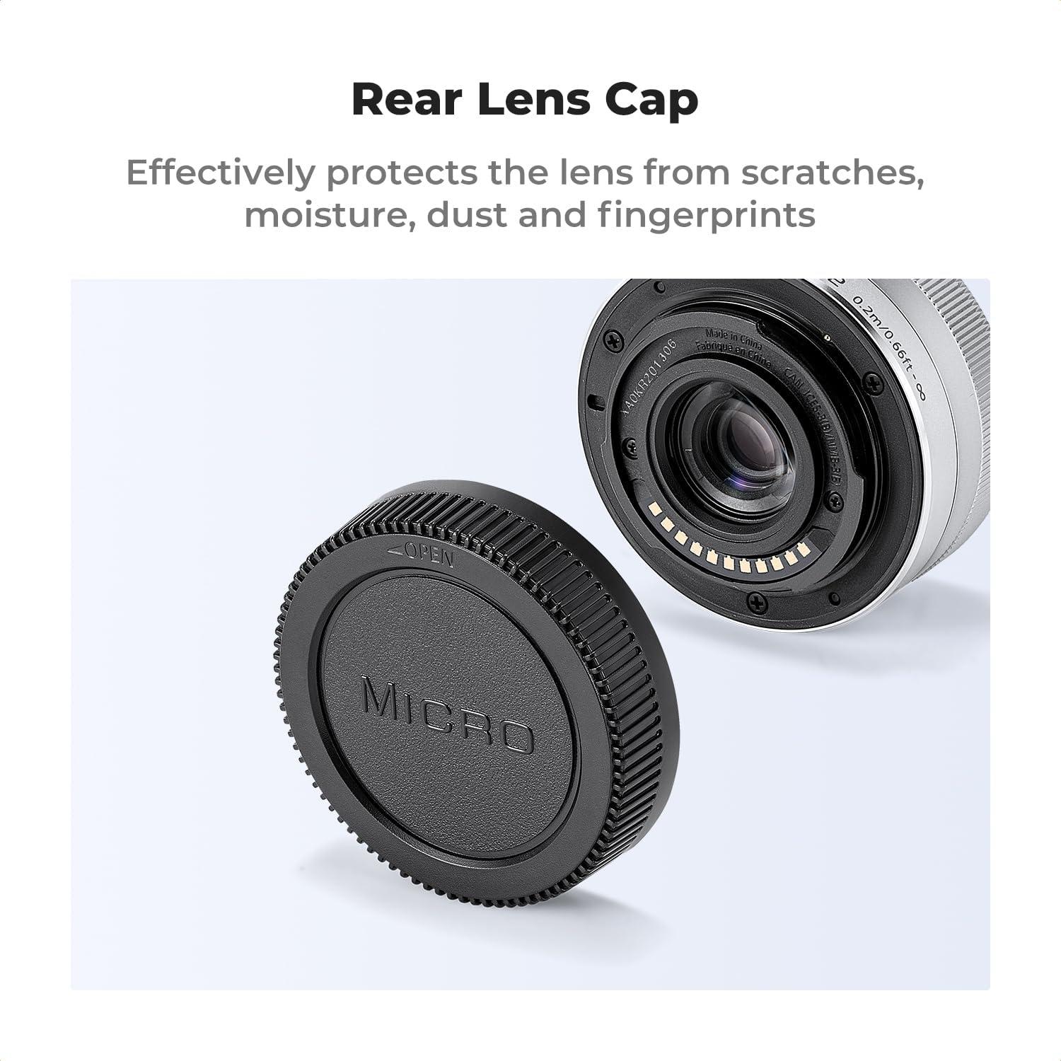 Kit de Tapa de Cuerpo y Lente K&F Concept M4/3 para Olympus y Panasonic