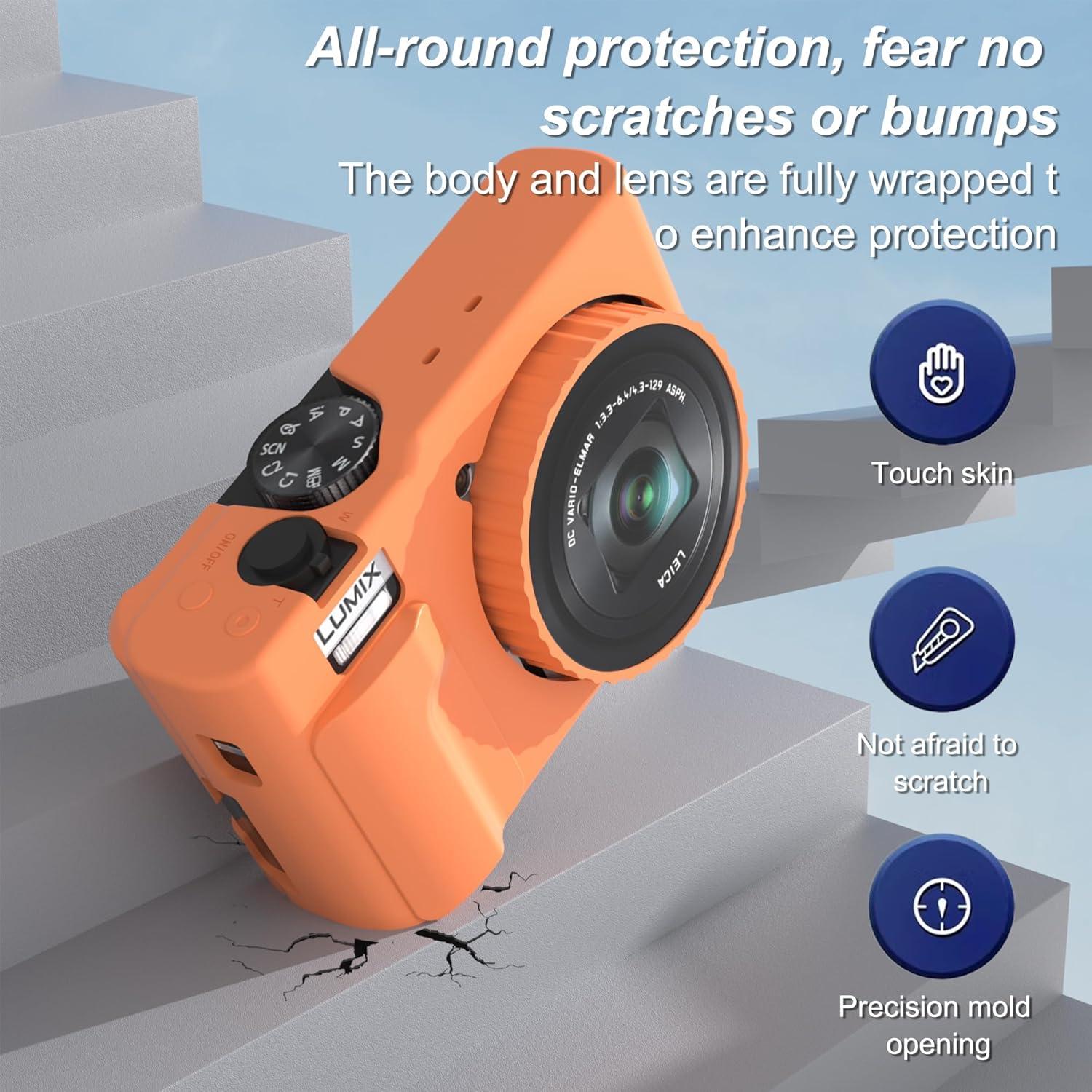 Funda de silicona para cámara Panasonic LUMIX ZS99 - Naranja