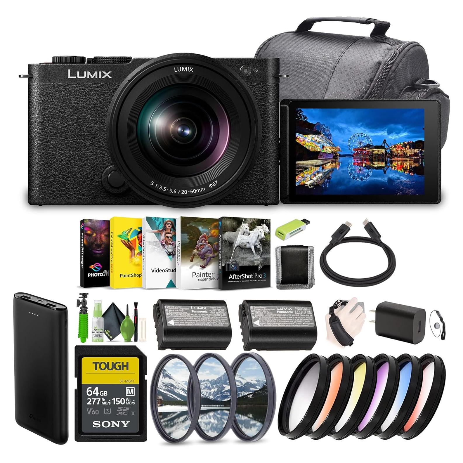 Cámara Sin Espejo Panasonic Lumix S9 24.2MP 20-60mm Accesorios