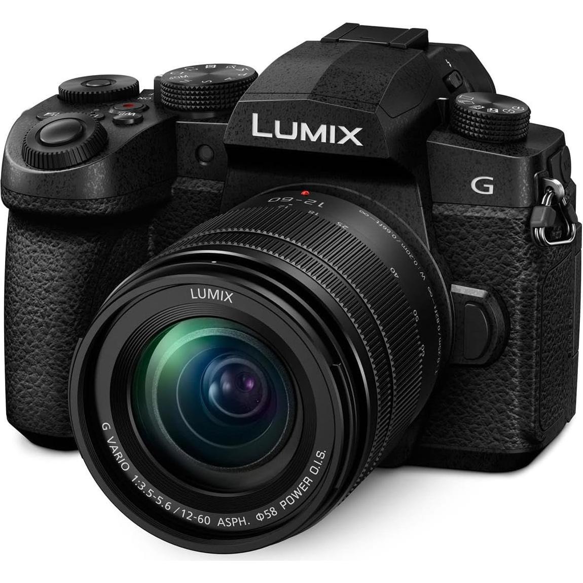 Panasonic Lumix DC-G95 Mirrorless Camera with 12-60mm f/3.5-5.6 Lumix G Power OIS Lens, Black - Bundle with Camera Case, 32GB SDHC U3 Card, 58mm Filter Kit, Cleaning Kit, Mac Software Pack and More