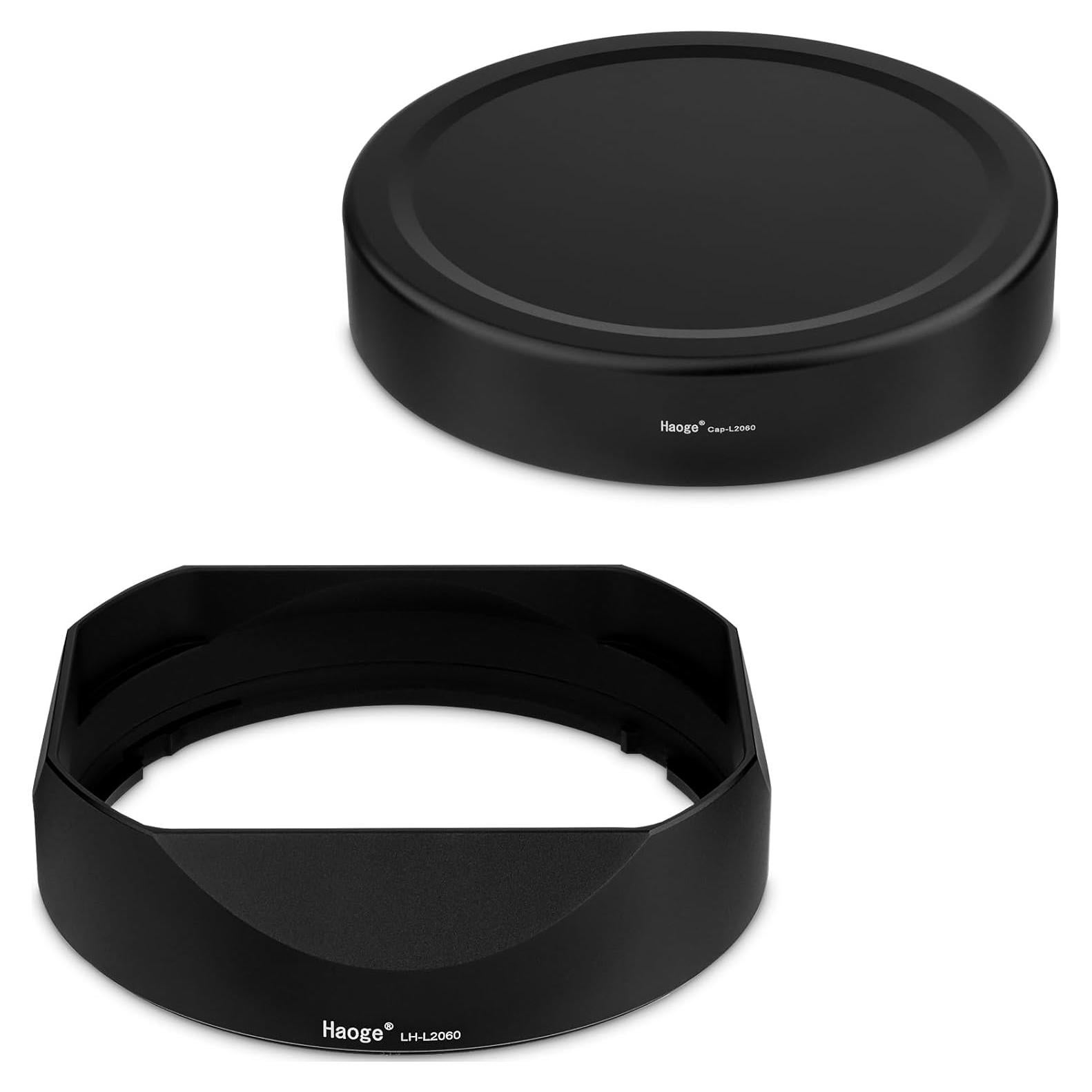 Capucha de lente metálica cuadrada Haoge LH-L2060 para Panasonic LUMIX S 20-60mm