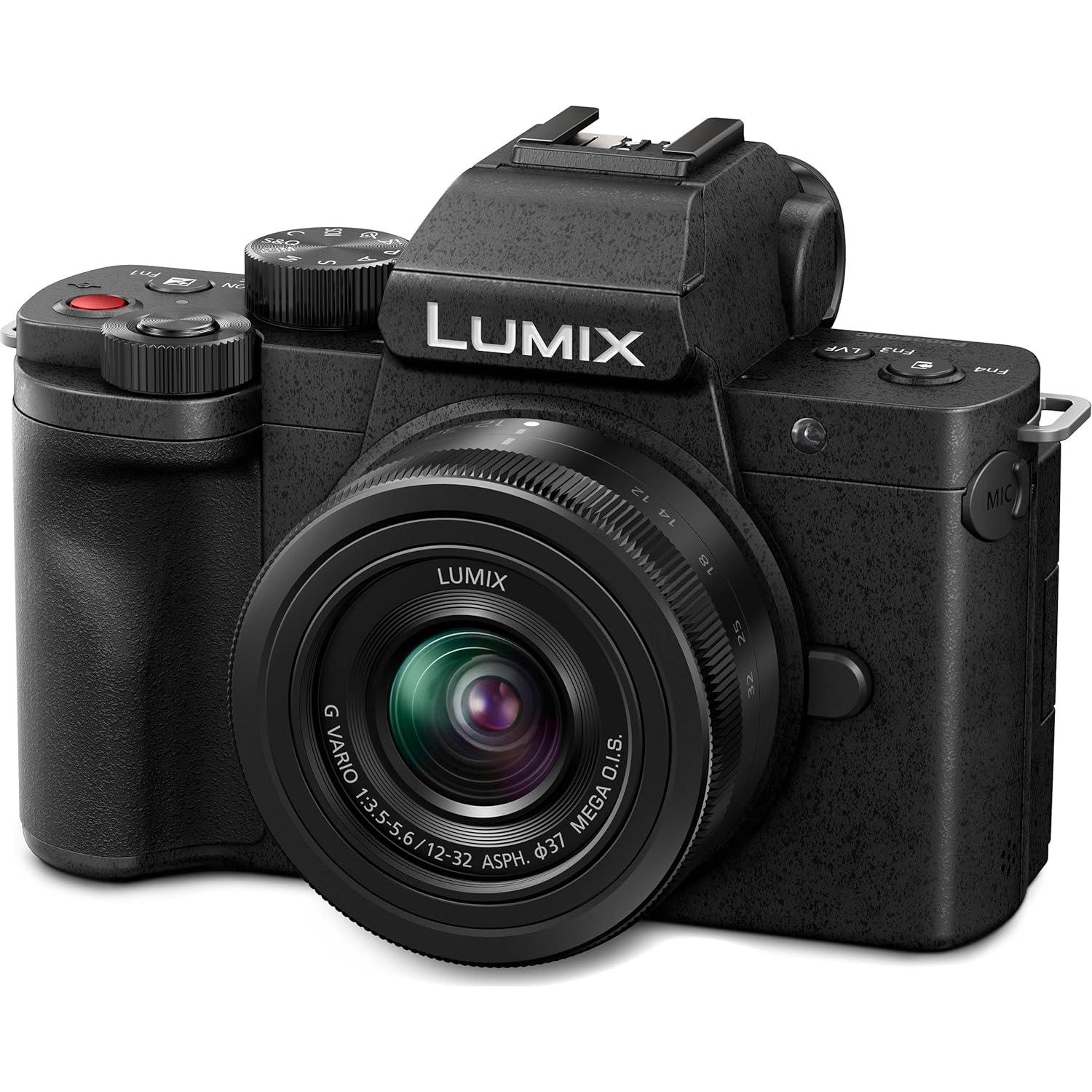 Cámara Sin Espejo Panasonic Lumix G100 4K con Lentes y Accesorios