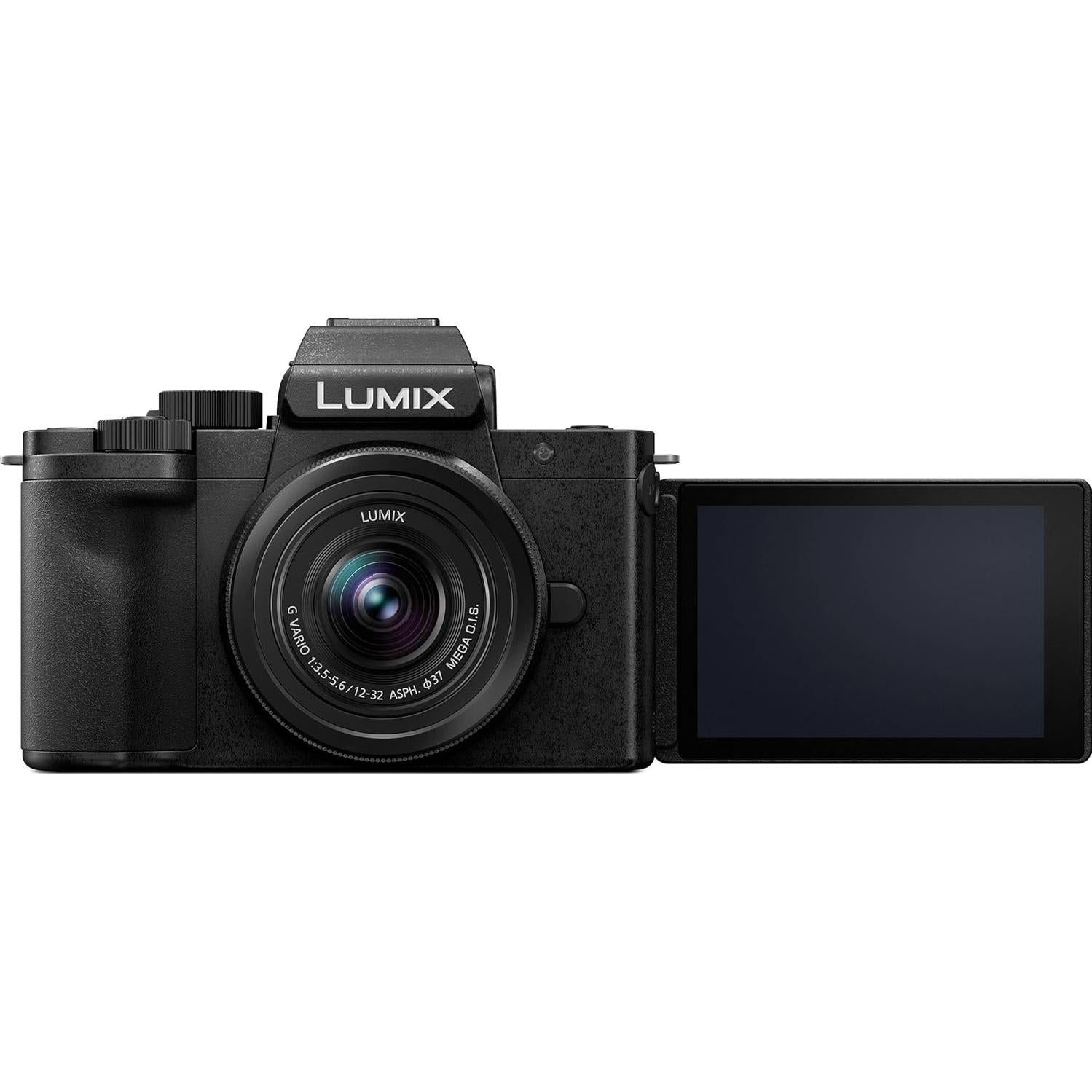 Cámara Sin Espejo Panasonic Lumix G100 4K con Lentes y Accesorios