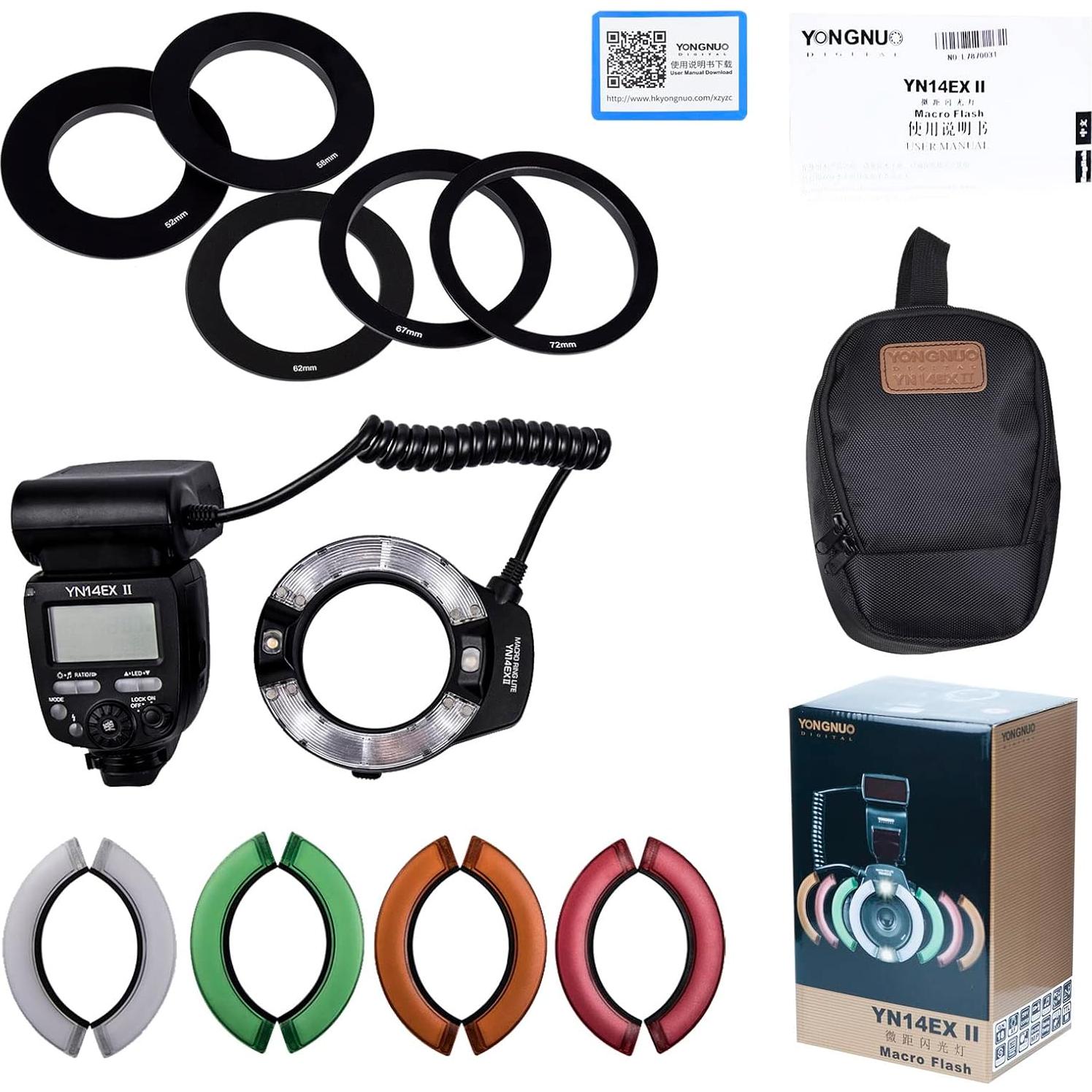 Flash Anular Macro YONGNUO YN14EX II para DSLR Canon