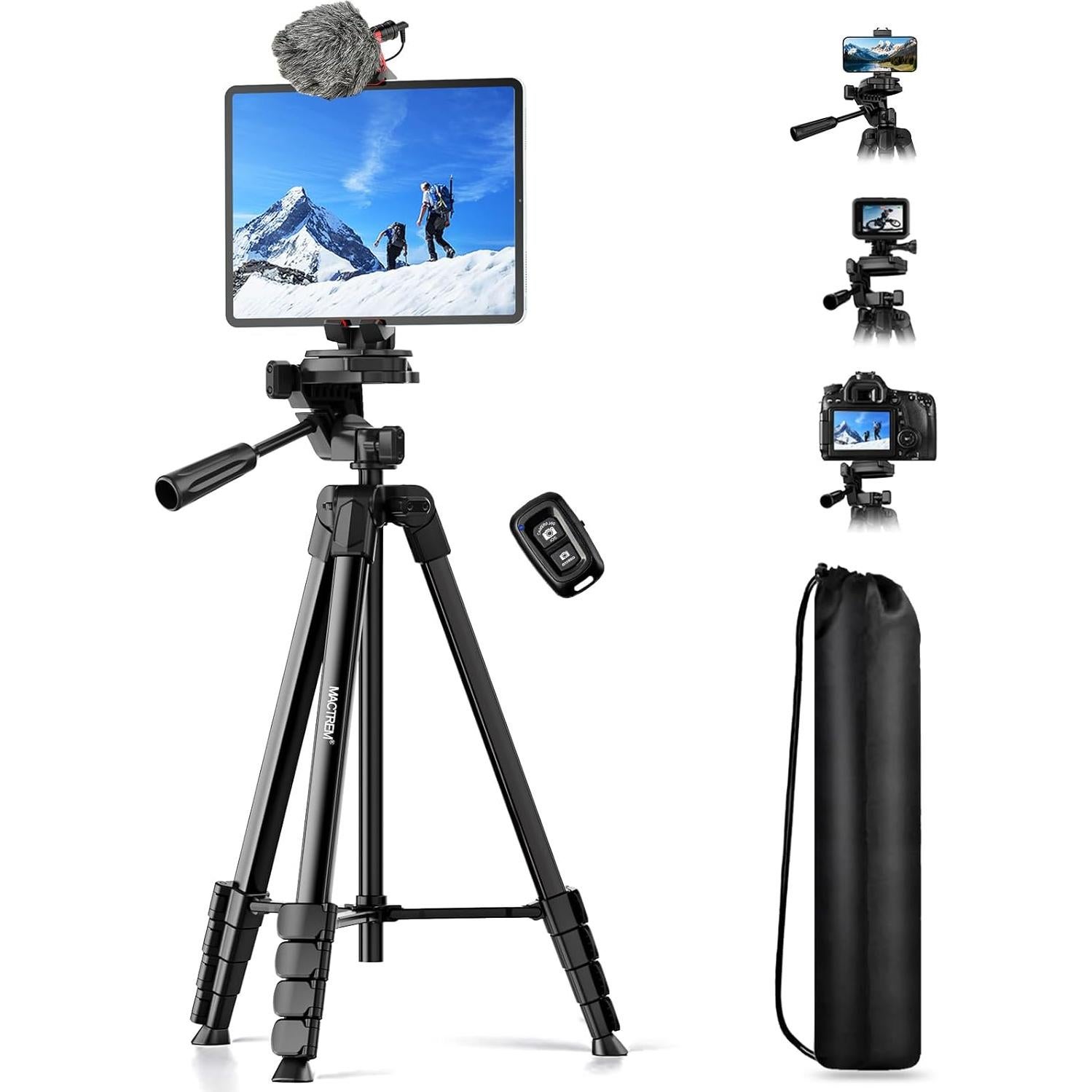 Soporte de Trípode MACTREM para iPhone y iPad 67"