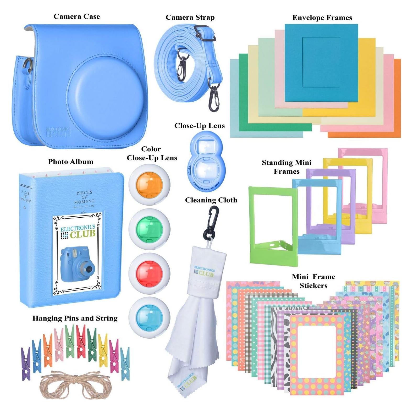 Funda de Cuero Premium Fujifilm Instax Mini 9 + Kit Accesorios