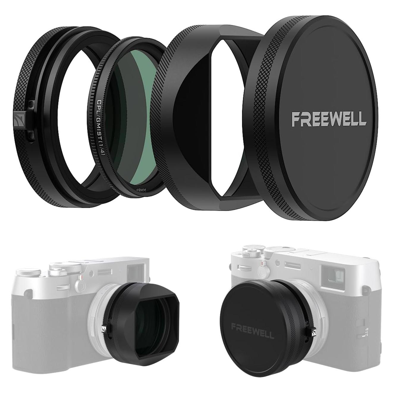 Kit de Filtros Híbridos Freewell CPL/GMIST para Fuji X100 - Negro
