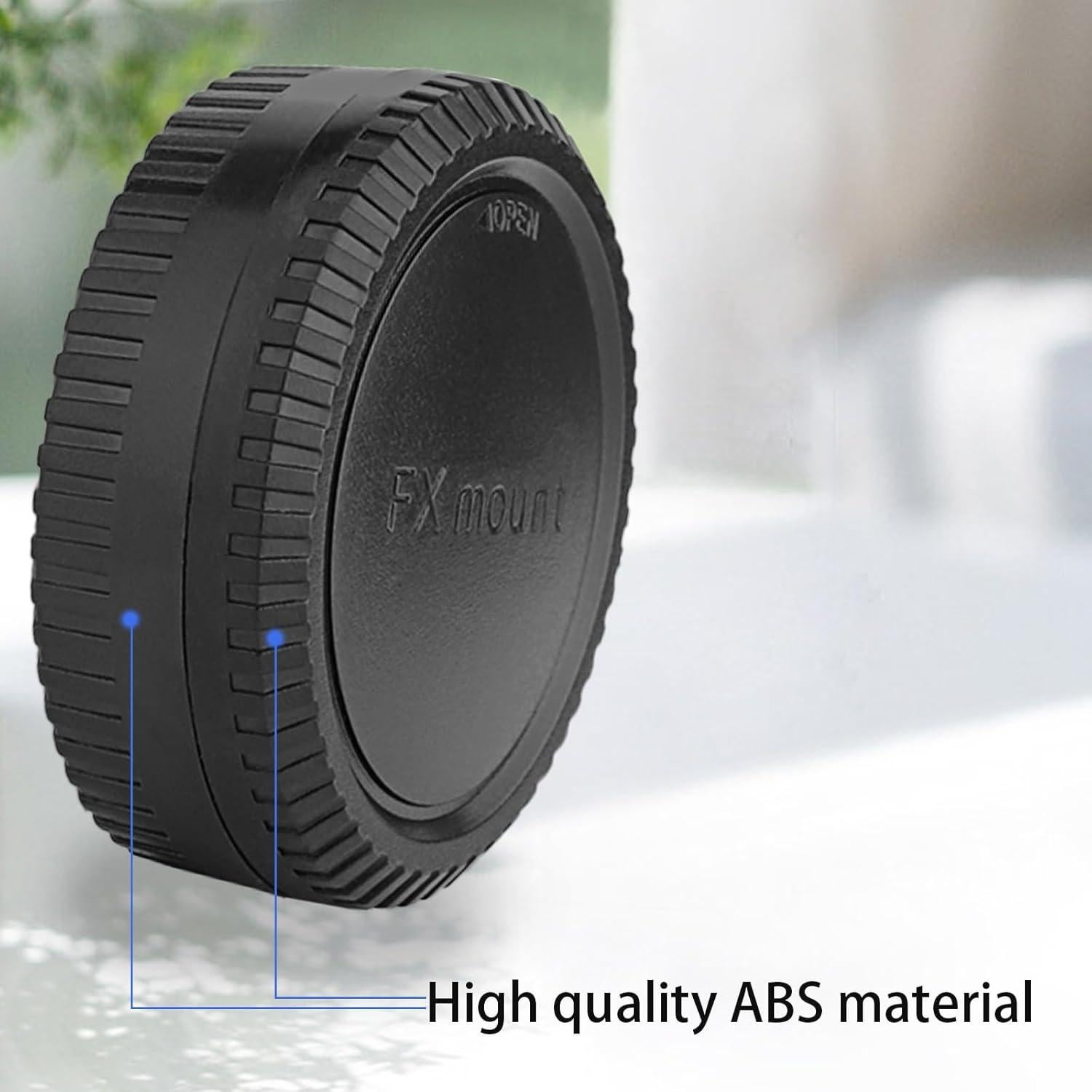 Kit Tapa Cuerpo y Tapa Lente Fujifilm X Mount - ABS Negro