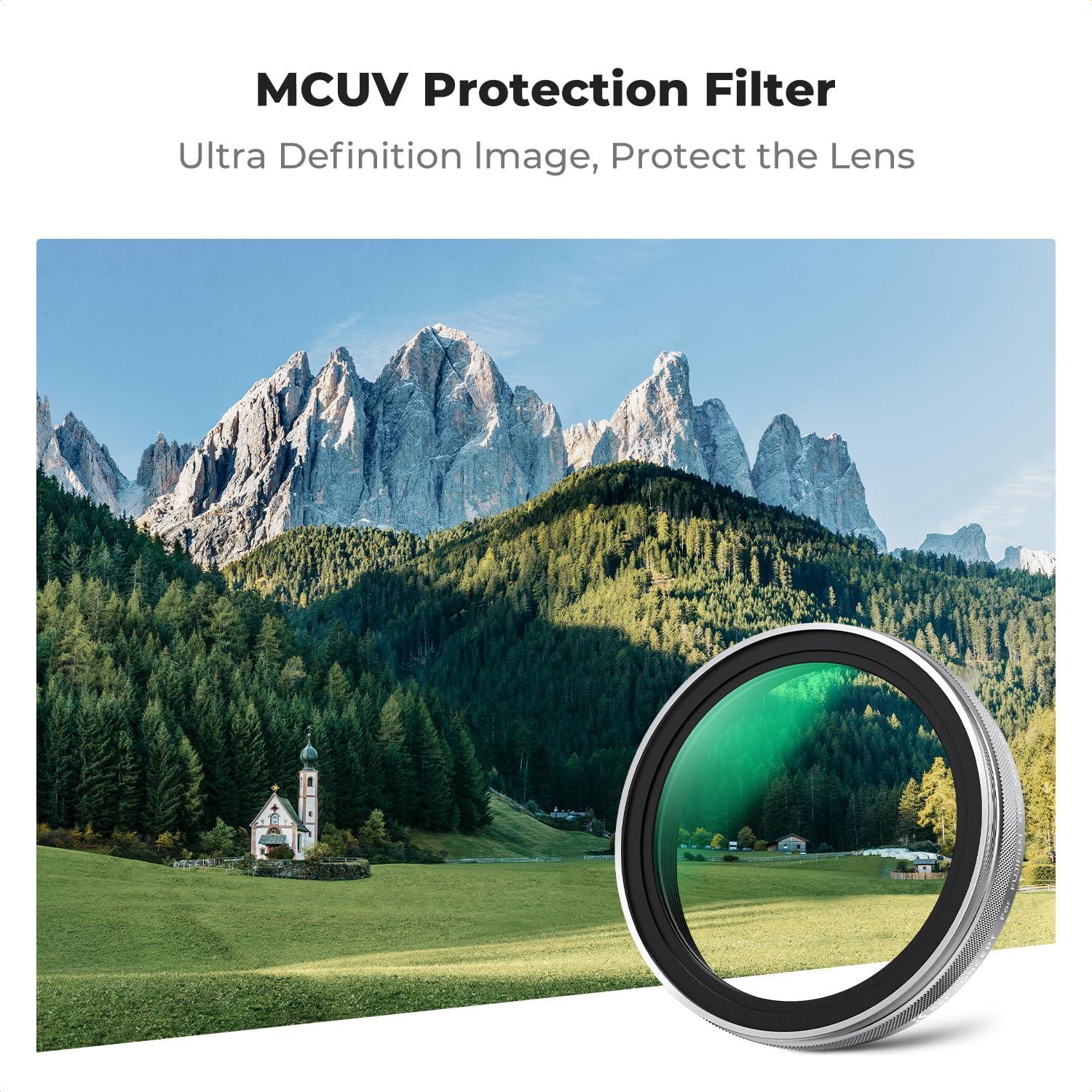 Kit de Filtro UV K&F Concept para Fujifilm X100 - Plateado