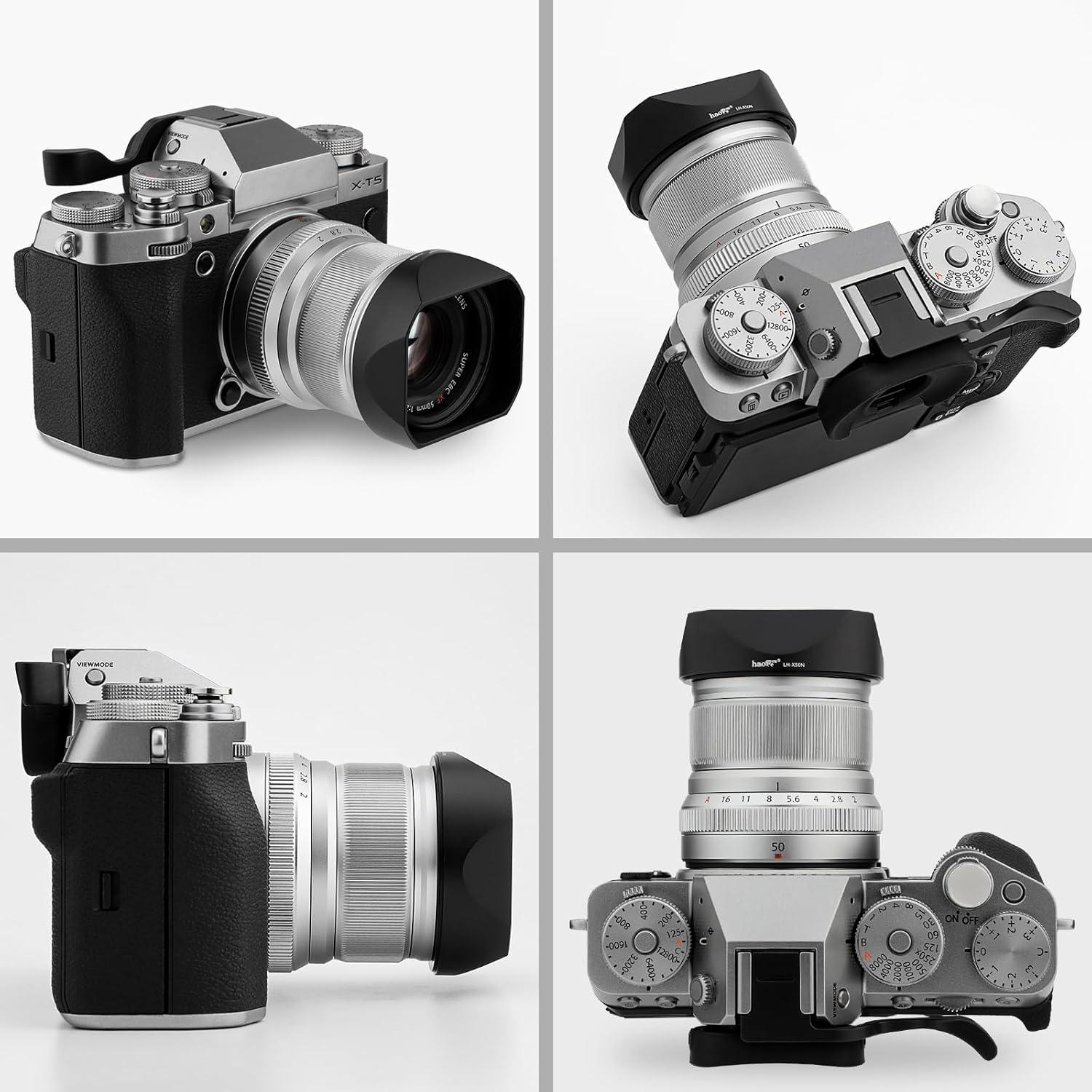 Capucha de Lente Cuadrada Haoge LH-X50N para Fujifilm XF 50mm F2