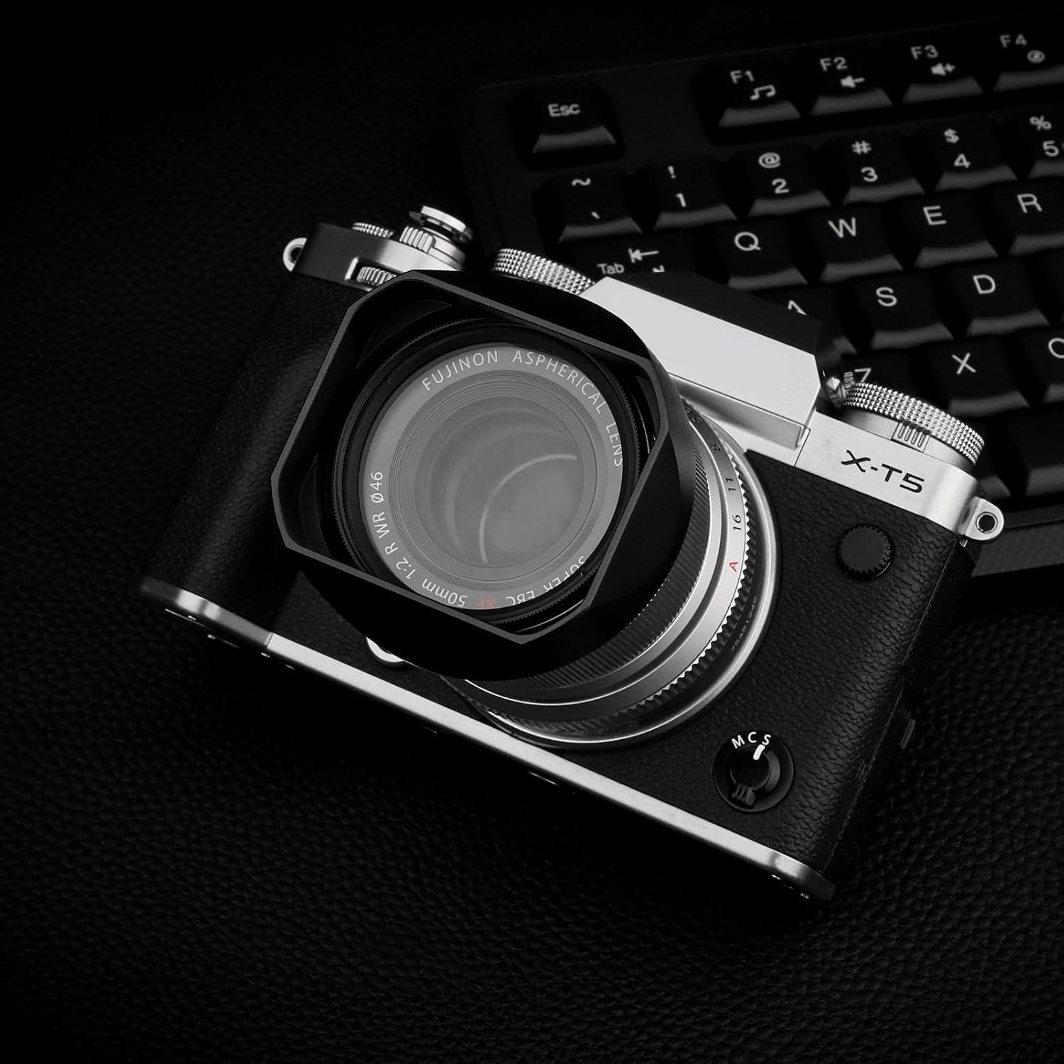 Capucha de Lente Cuadrada Haoge LH-X50N para Fujifilm XF 50mm F2