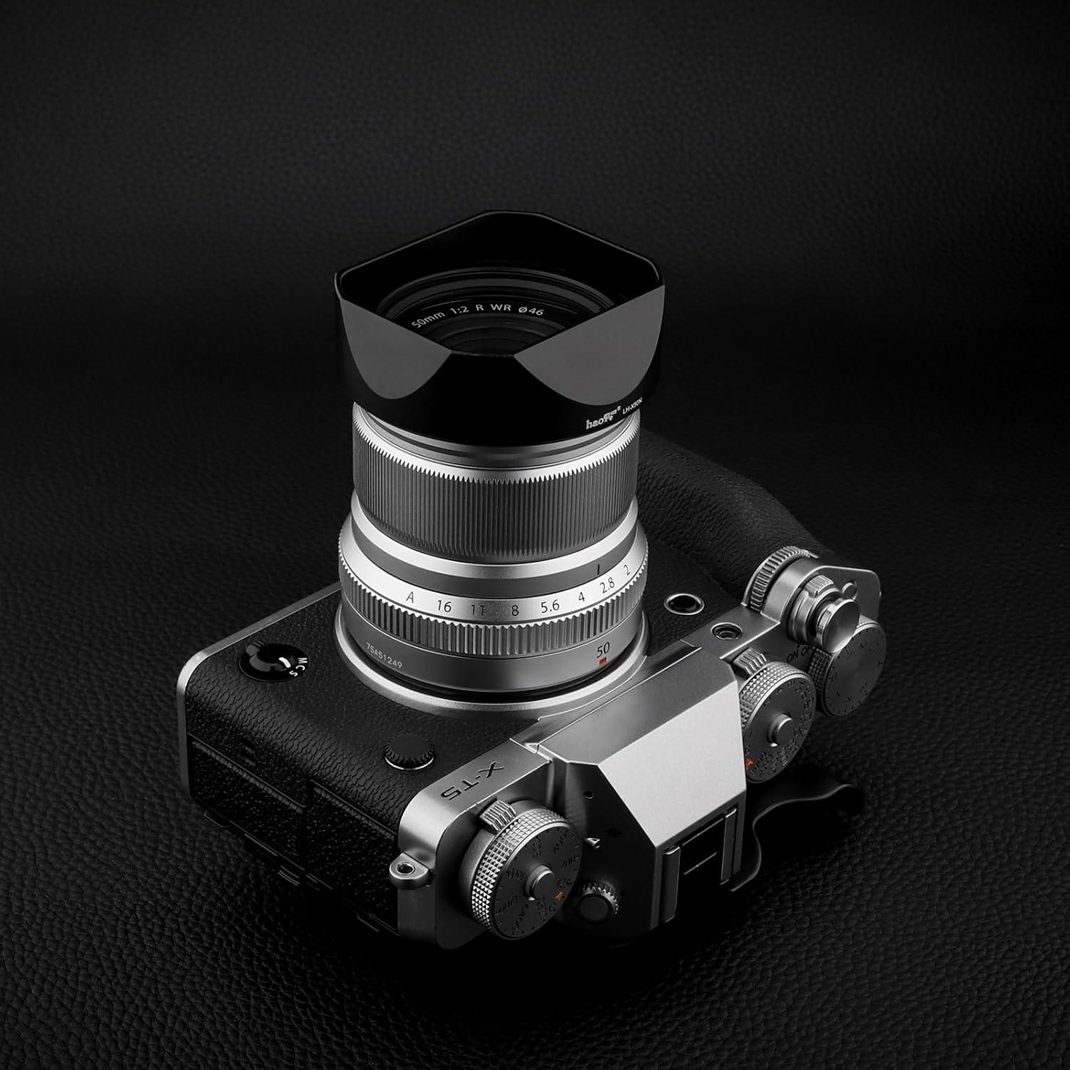 Capucha de Lente Cuadrada Haoge LH-X50N para Fujifilm XF 50mm F2