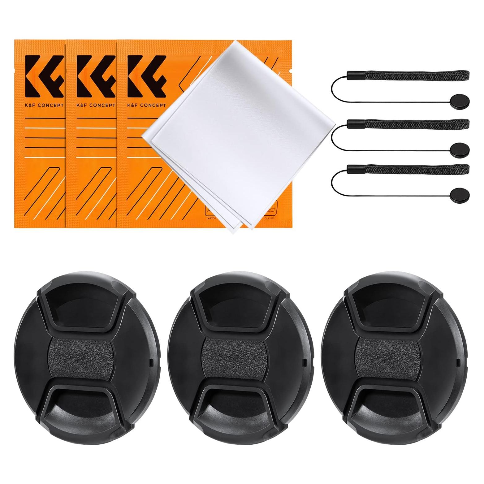 Tapa de Lente K&F Concept 40.5mm + Correa + Paños