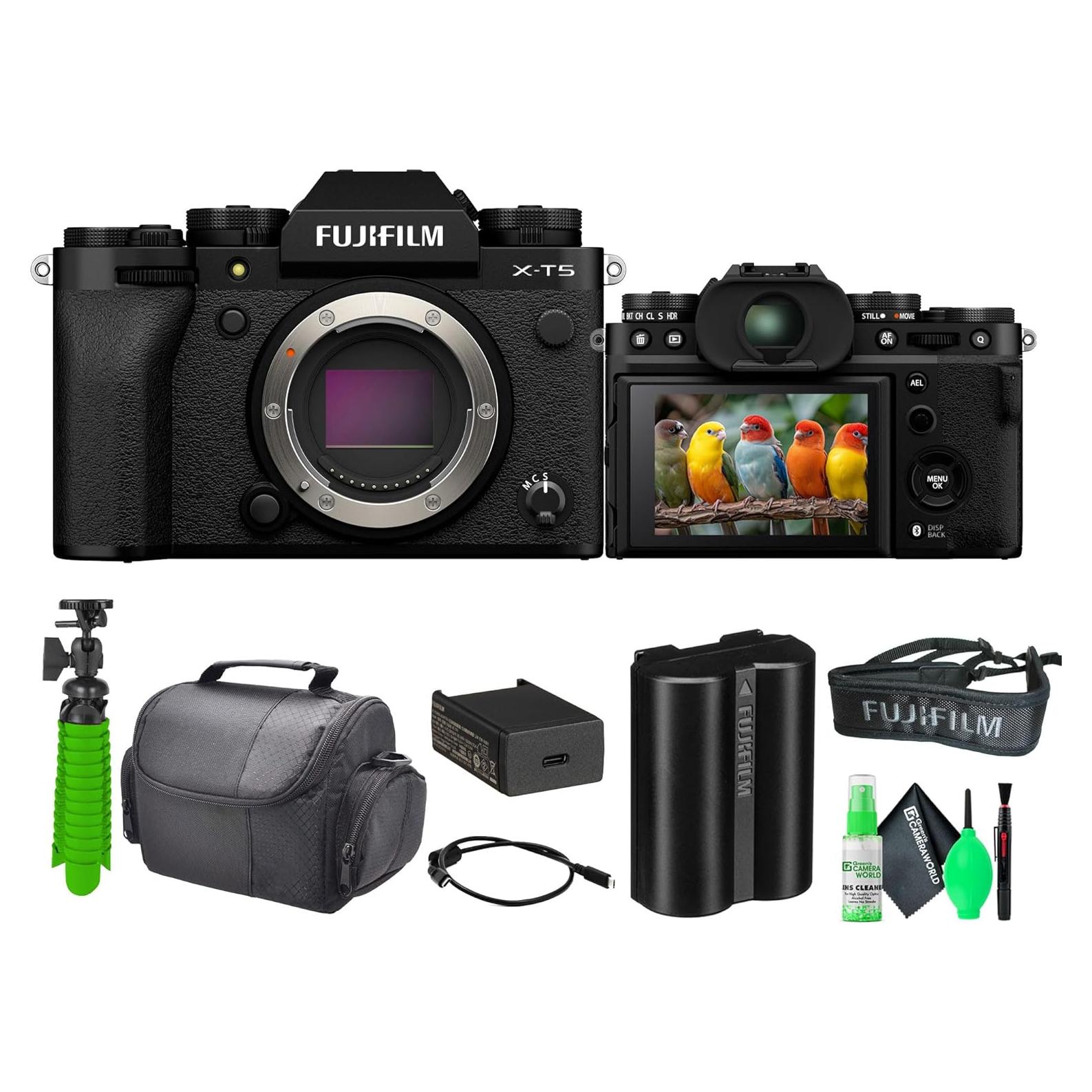 Cámara Digital Sin Espejo Fujifilm X-T5 40MP + Kit de Limpieza + Trípode