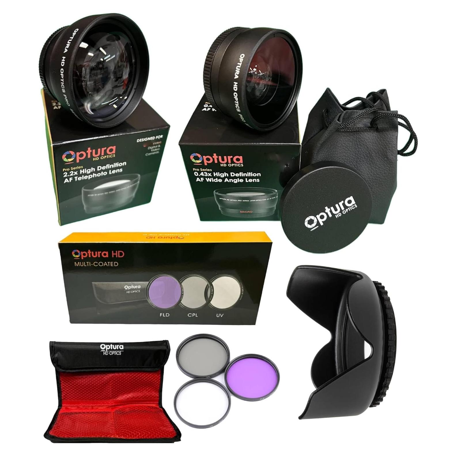 Kit de Lentes Gran Angular y Teleobjetivo OPTURA HD 58MM