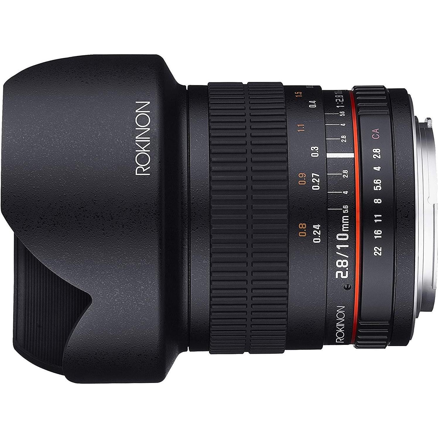 Lente Rokinon 10mm f/2.8 ED AS NCS CS para Fujifilm X + Accesorios