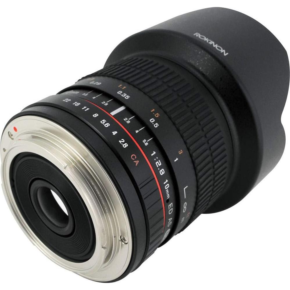 Lente Rokinon 10mm f/2.8 ED AS NCS CS para Fujifilm X + Accesorios