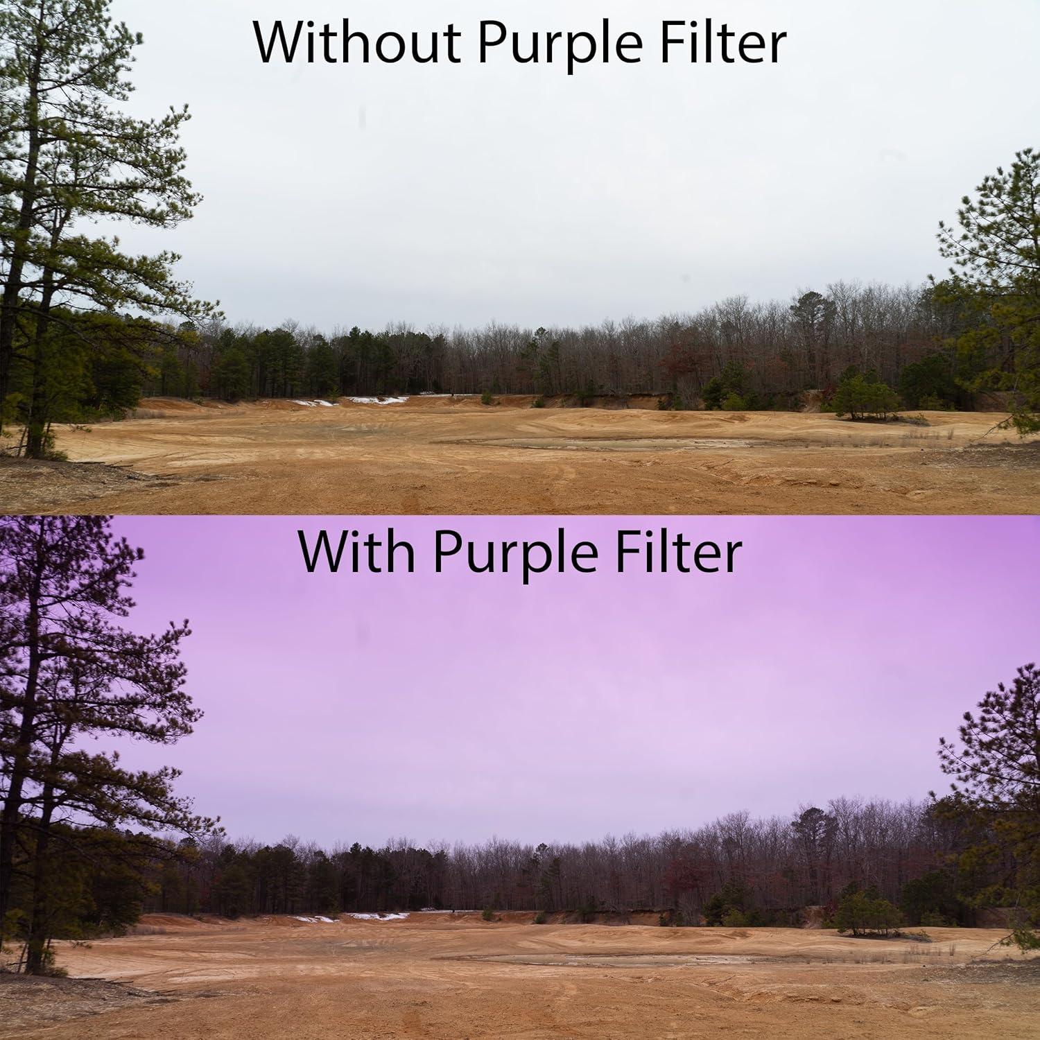 Kit de Filtros de Color Gradual 72mm iSnapPhoto 6 Piezas Vidrio