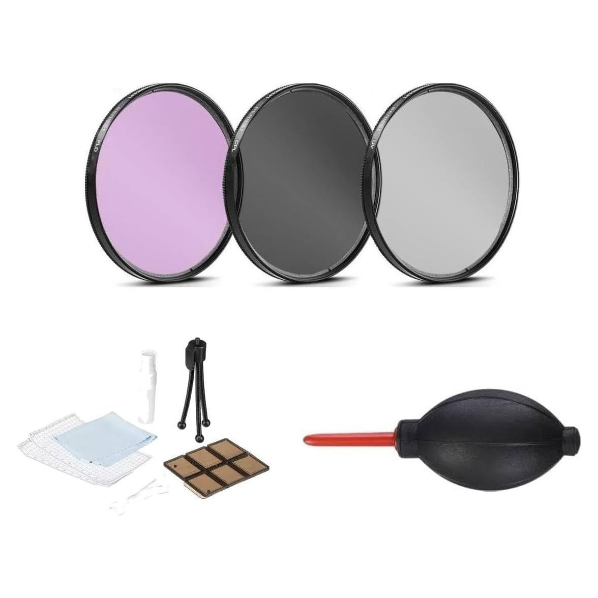 Kit de Filtros 49mm UV-CPL-FLD + Soplador Air Blaster