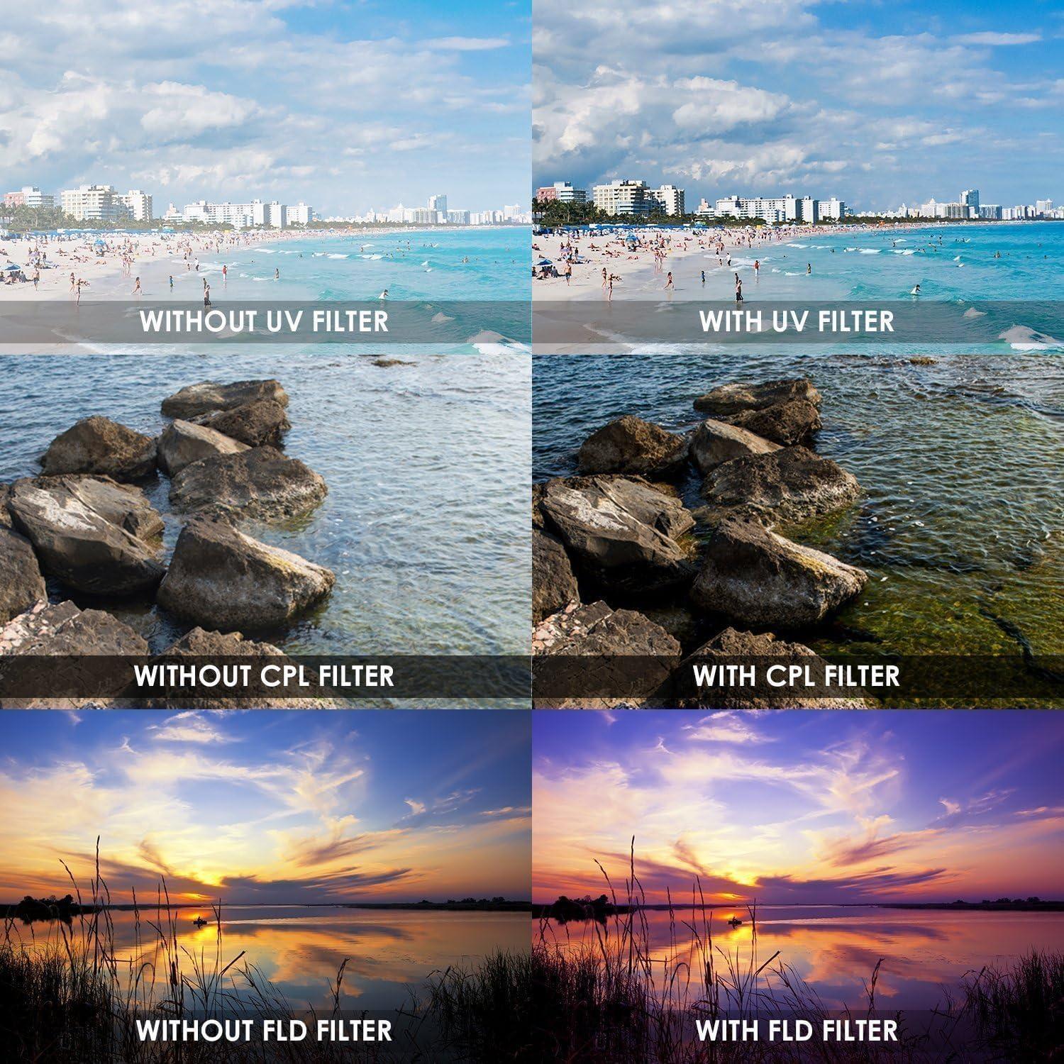 Kit de Filtros 49mm UV-CPL-FLD + Soplador Air Blaster