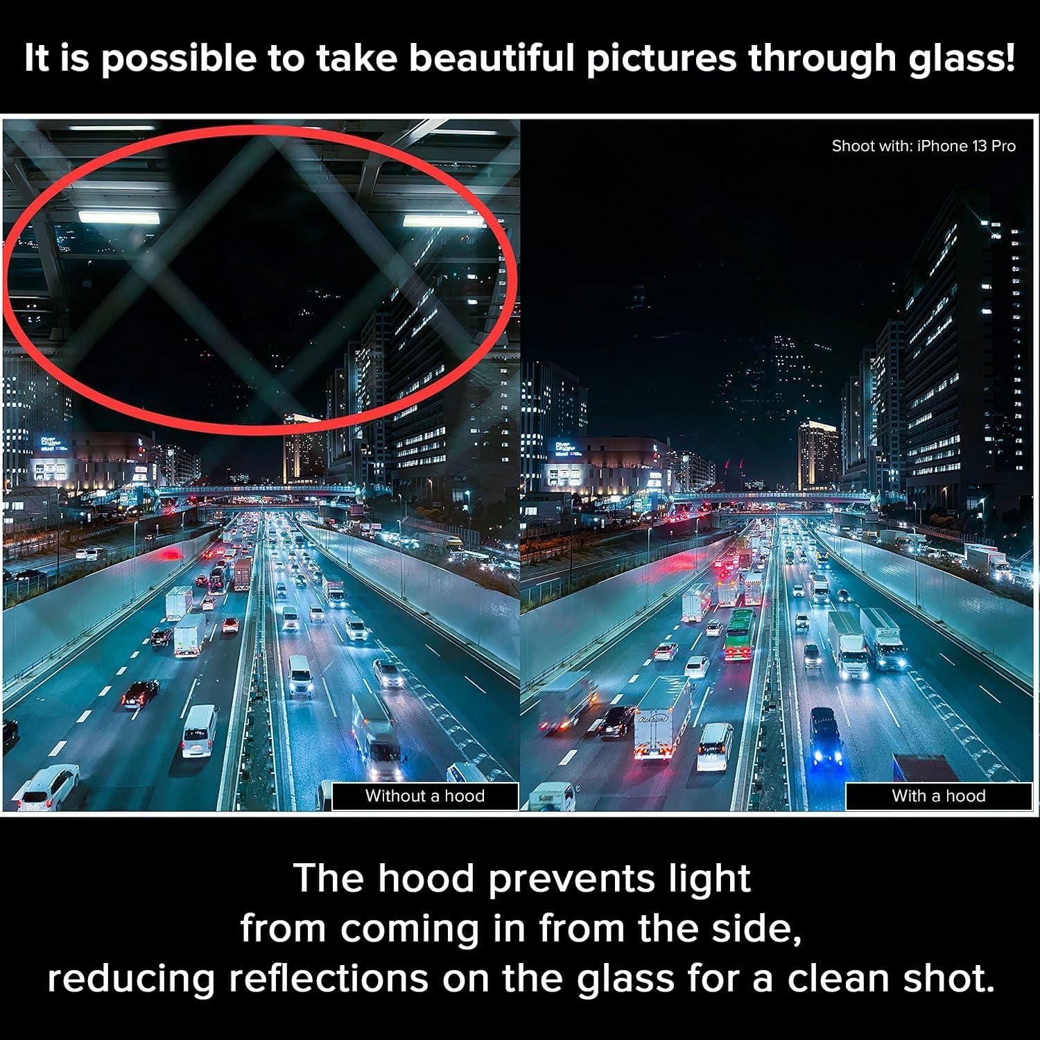 Kit Clip Filtro 49mm y Capucha Lente EXAPRO para Smartphone