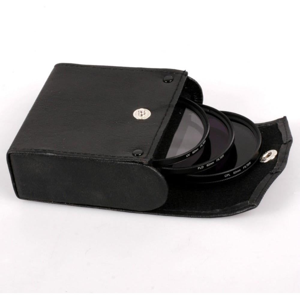 Kit de Filtros Pro 77mm Ledix: UV, CPL, Fluorescente y Parasol
