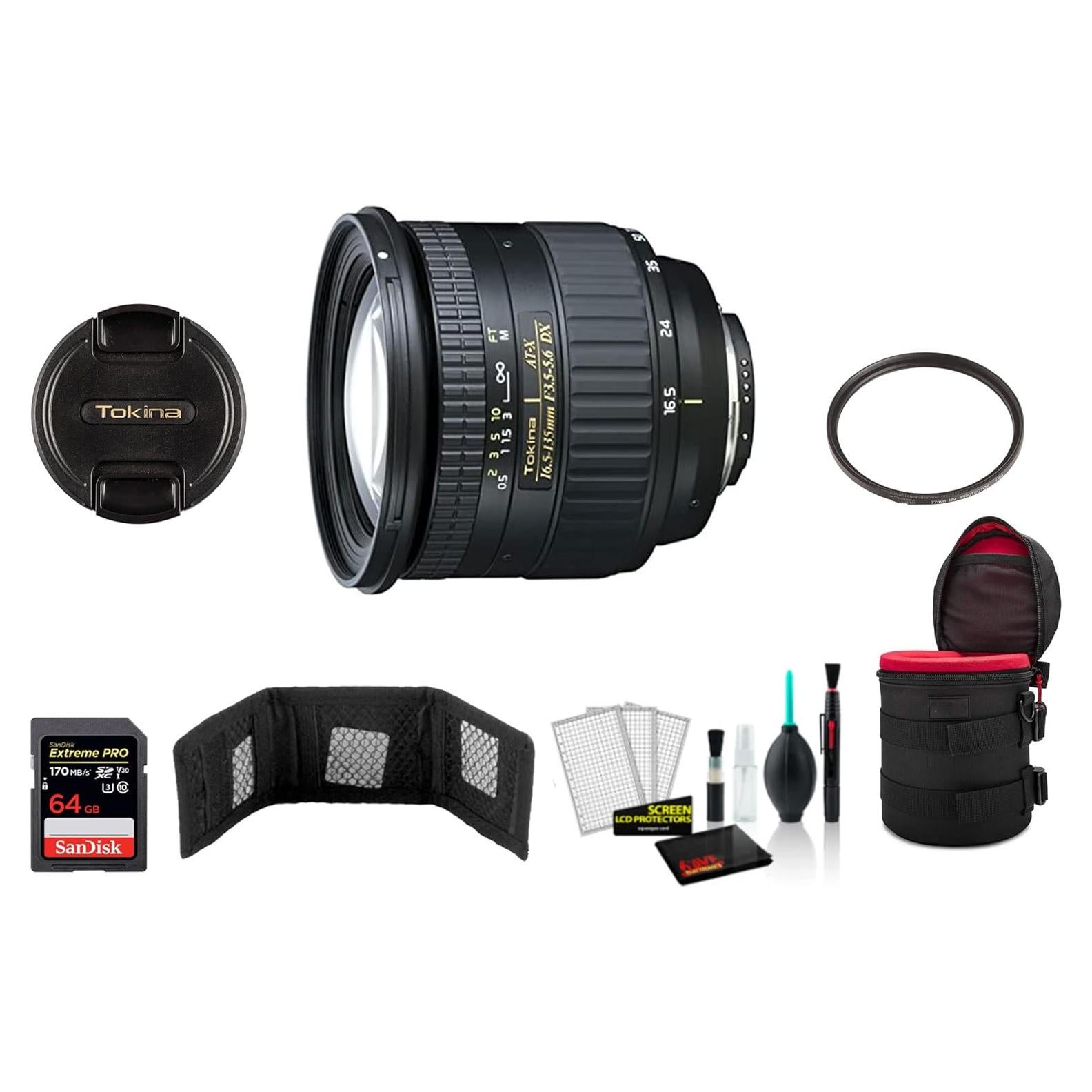 Lente Tokina 16.5-135mm f/3.5-5.6 AF DX II para Nikon