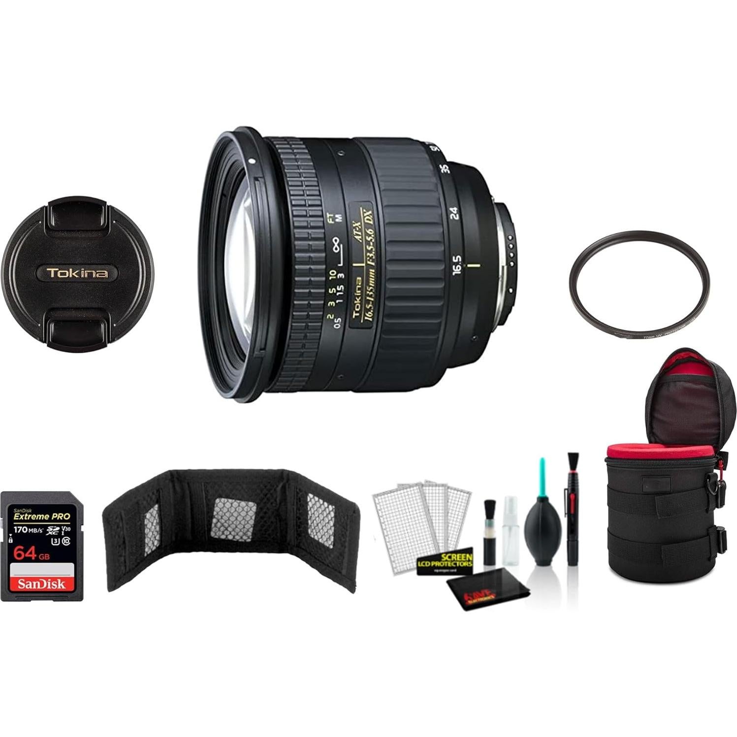 Lente Tokina 16.5-135mm f/3.5-5.6 AF DX II para Nikon