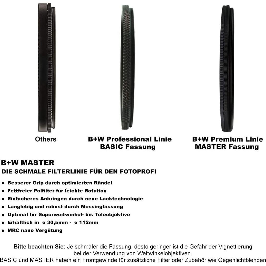 Filtro Polarizador Circular B+W 62mm MRC Nano Kaesemann
