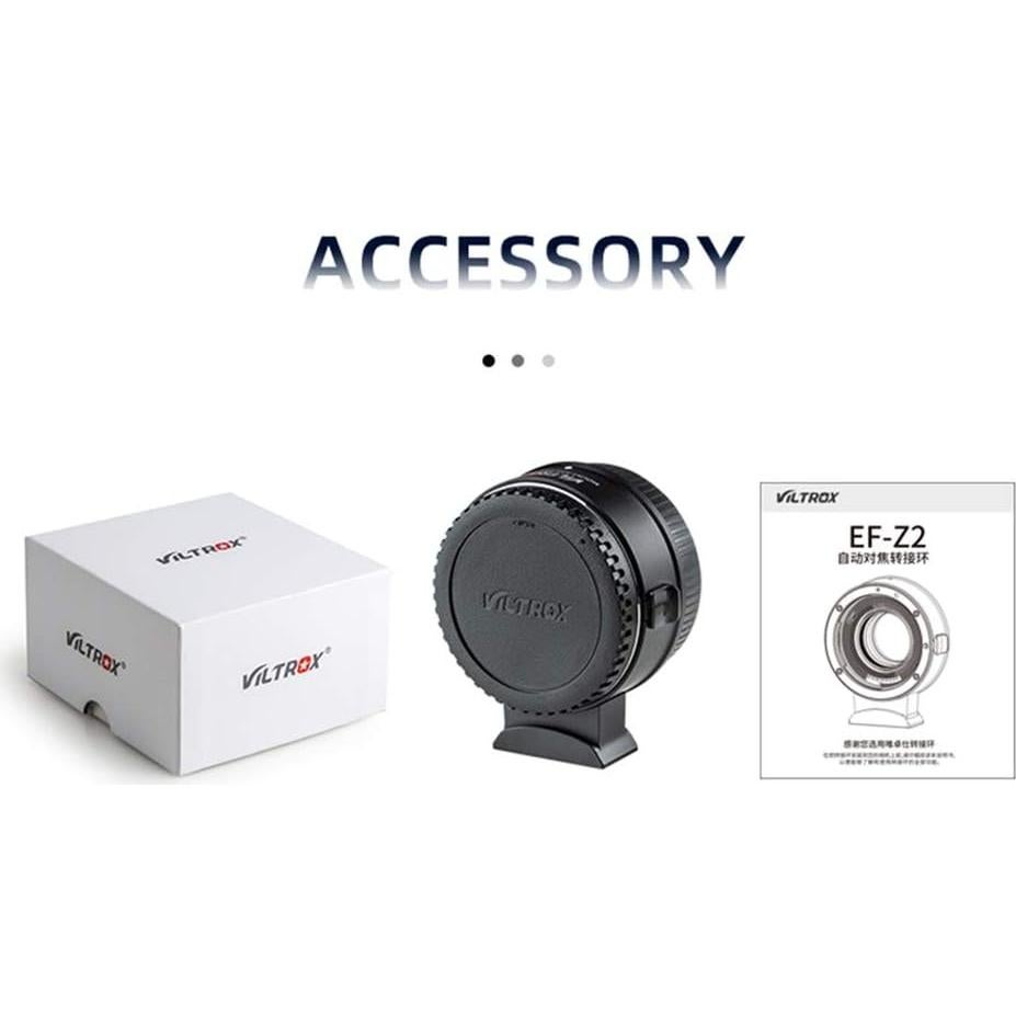 Adaptador de lente VILTROX EF-Z2 para Nikon Z con autoenfoque