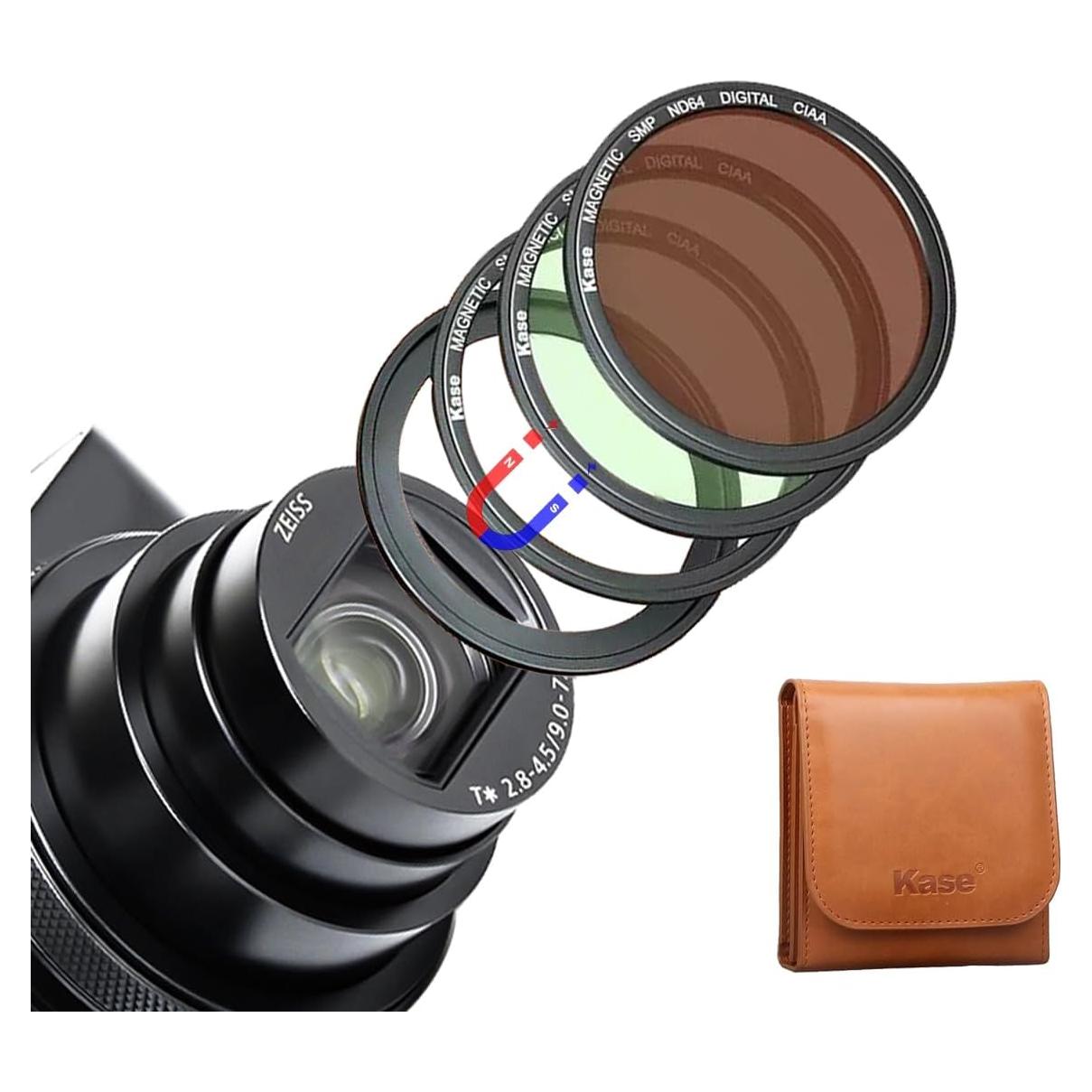 Kit de Filtros Magnéticos Kase UV CPL ND64 para Cámaras Compactas