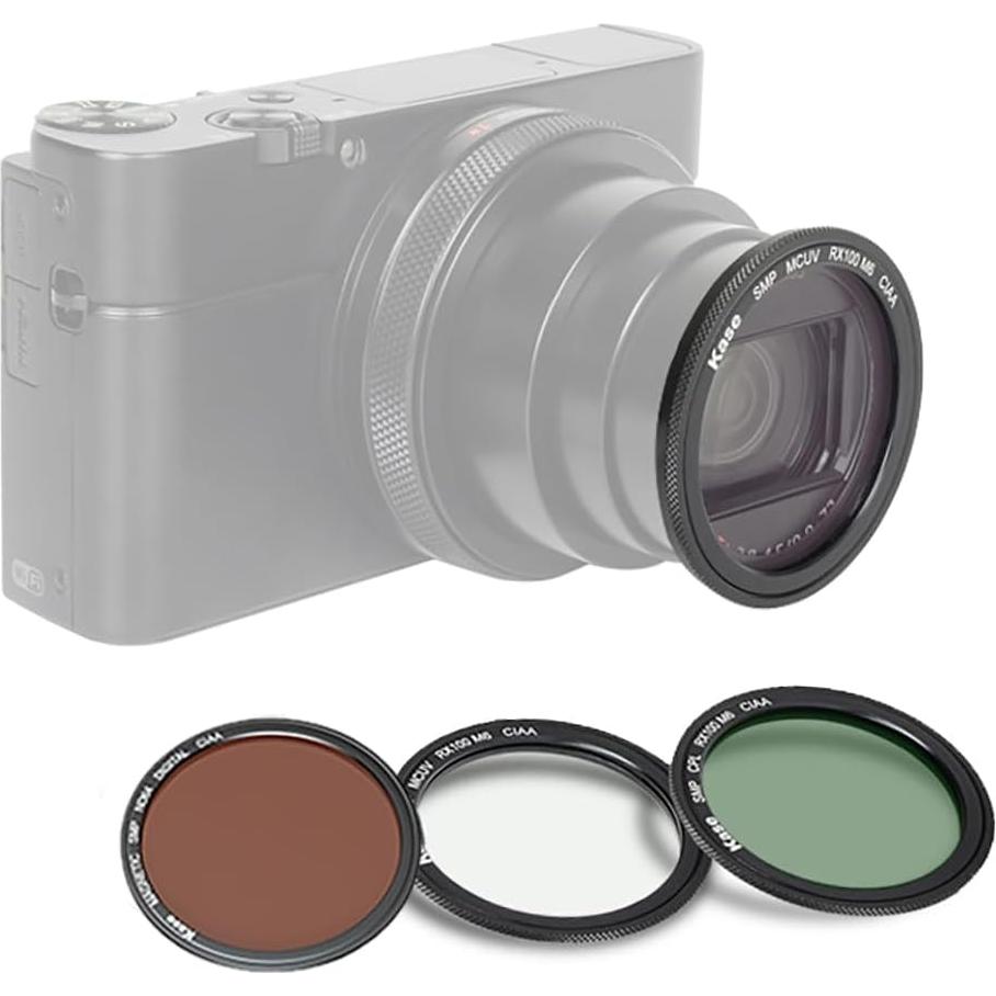 Kit de Filtros Magnéticos Kase UV CPL ND64 para Cámaras Compactas