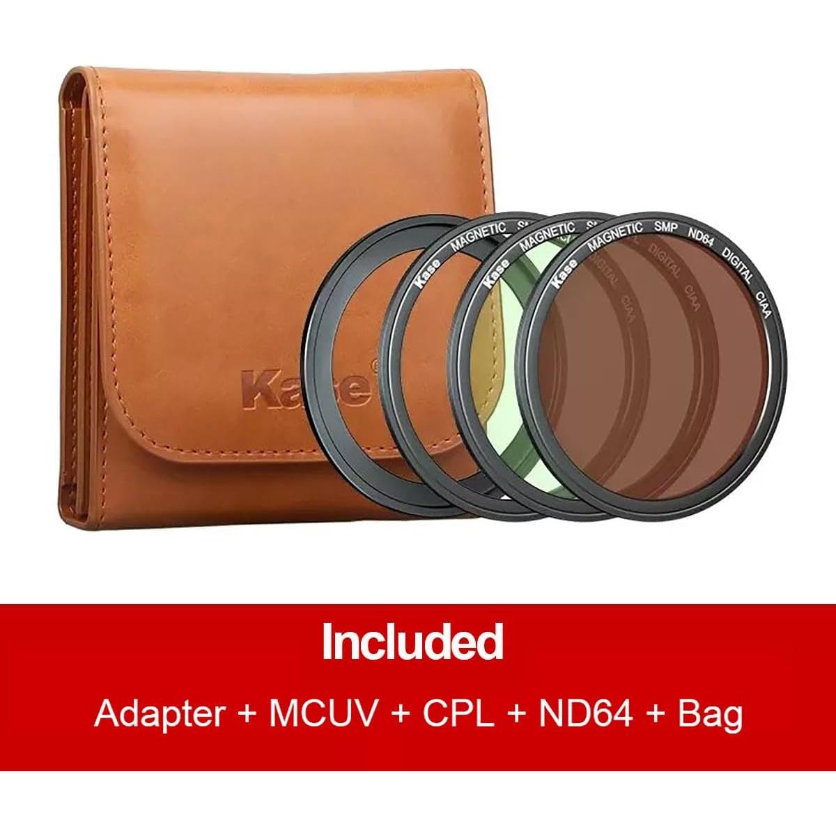 Kit de Filtros Magnéticos Kase UV CPL ND64 para Cámaras Compactas